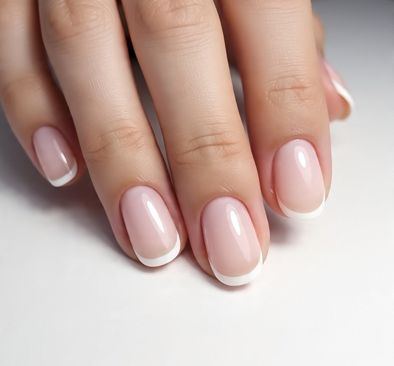 French Tip Gel Manicure 