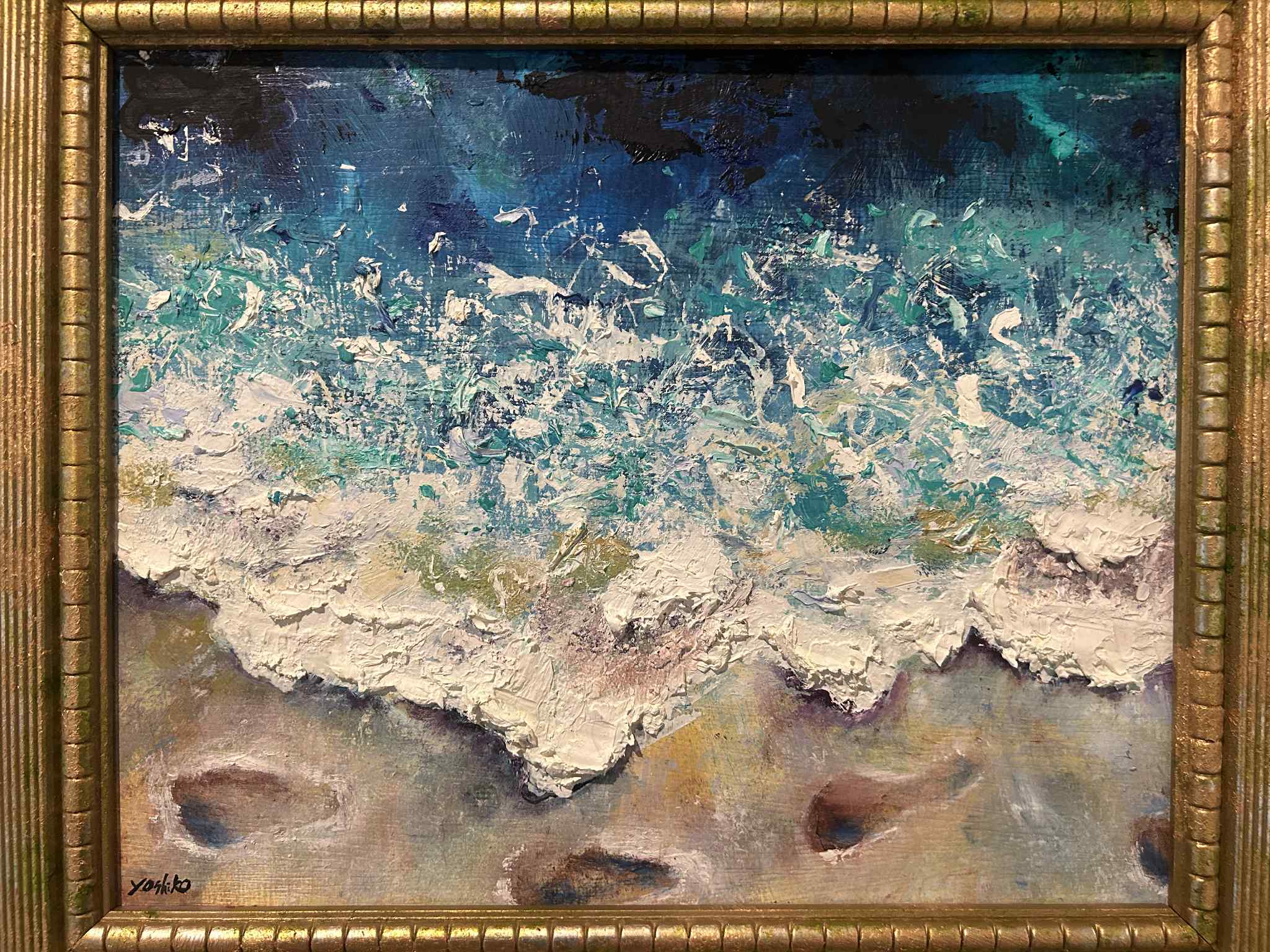 Seashore with Footprints 13" x 10.5"/海辺の足跡 (33.02 cm x 26.67 cm) 