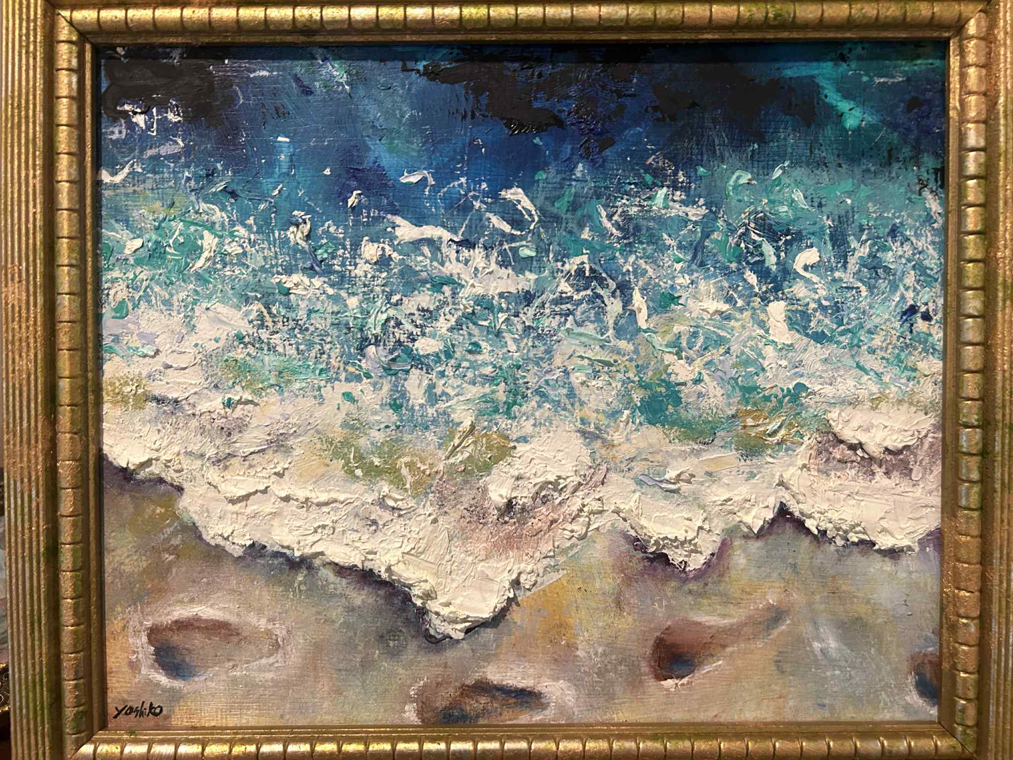 Seashore with Footprints 13" x 10.5"/海辺の足跡 (33.02 cm x 26.67 cm) 