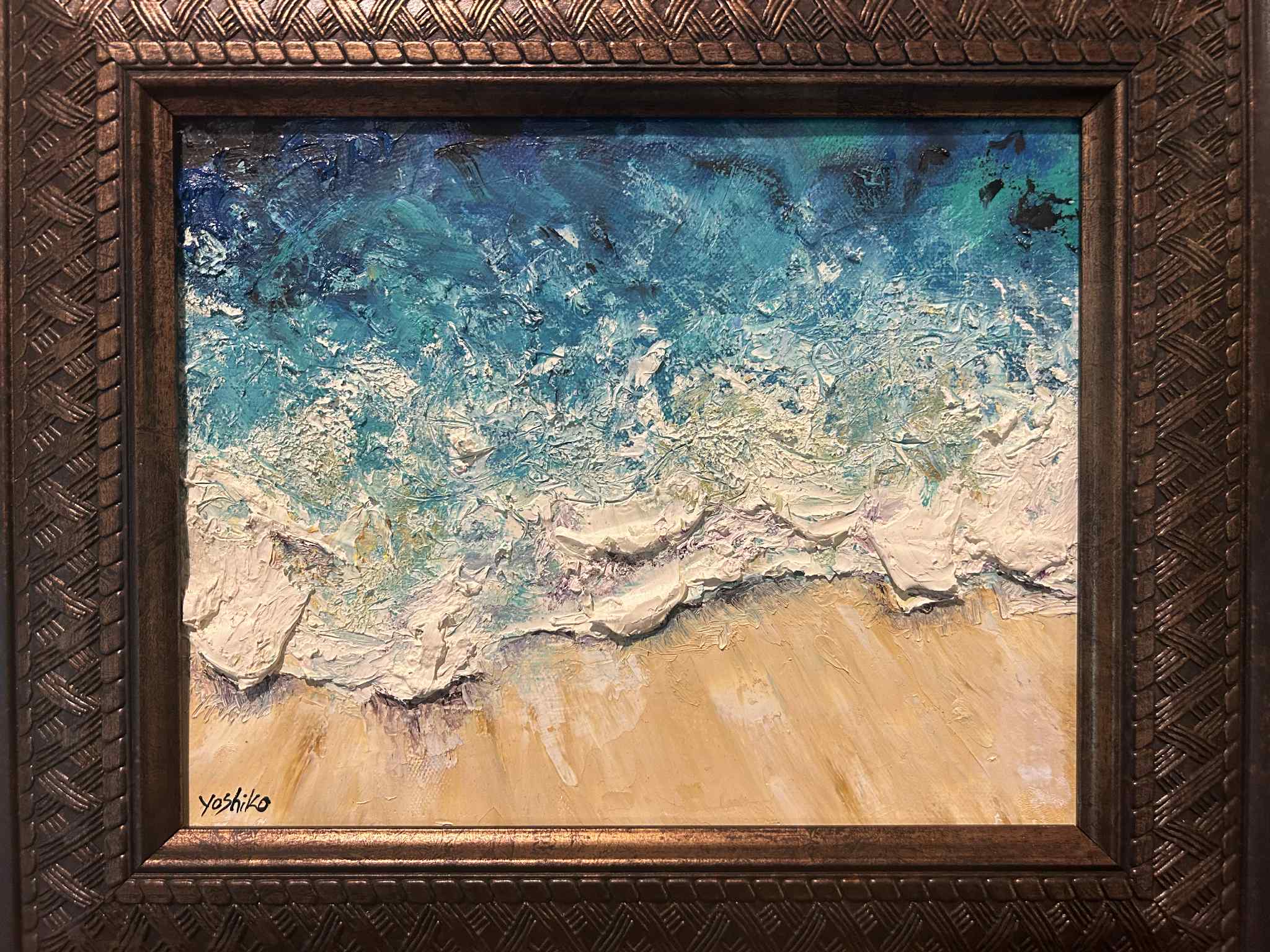 Seashore 8" x 10" with 2 1/4" frame / 海辺　20.32 cm x 25.4 cm （5.715 cm額付き）