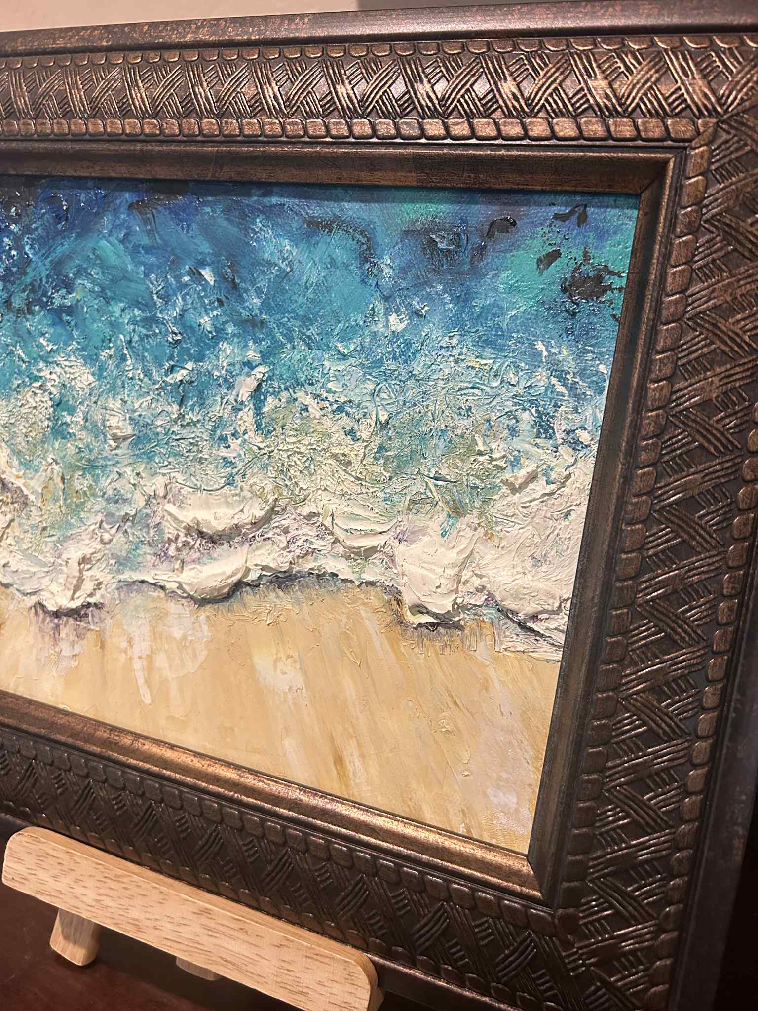 Seashore 8" x 10" with 2 1/4" frame / 海辺　20.32 cm x 25.4 cm （5.715 cm額付き）
