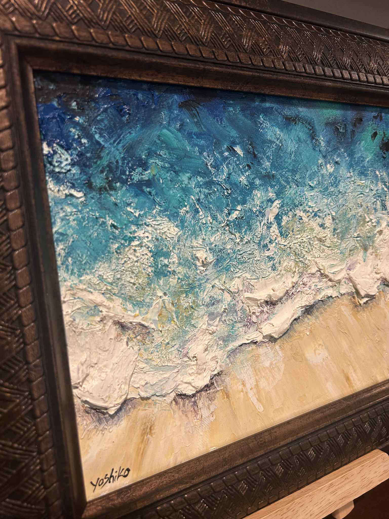 Seashore 8" x 10" with 2 1/4" frame / 海辺　20.32 cm x 25.4 cm （5.715 cm額付き）