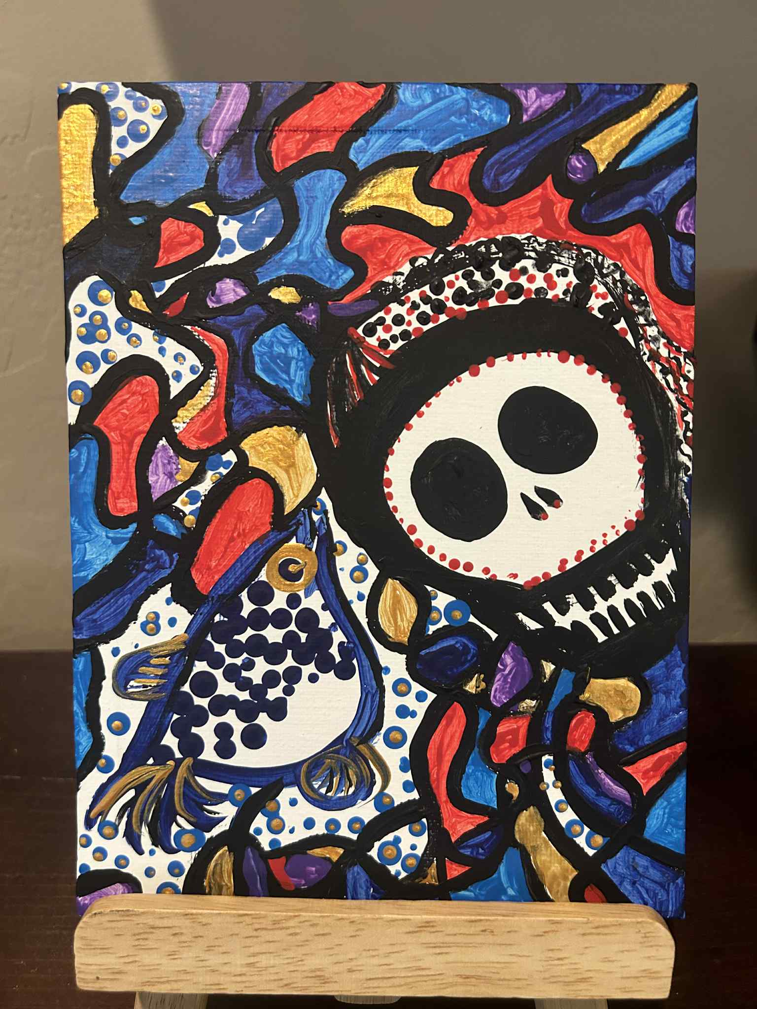 Fugu (Pufferfish) 6" x 8" on canvas / フグ　（15.24 cm x 20.32 cm キャンバス）