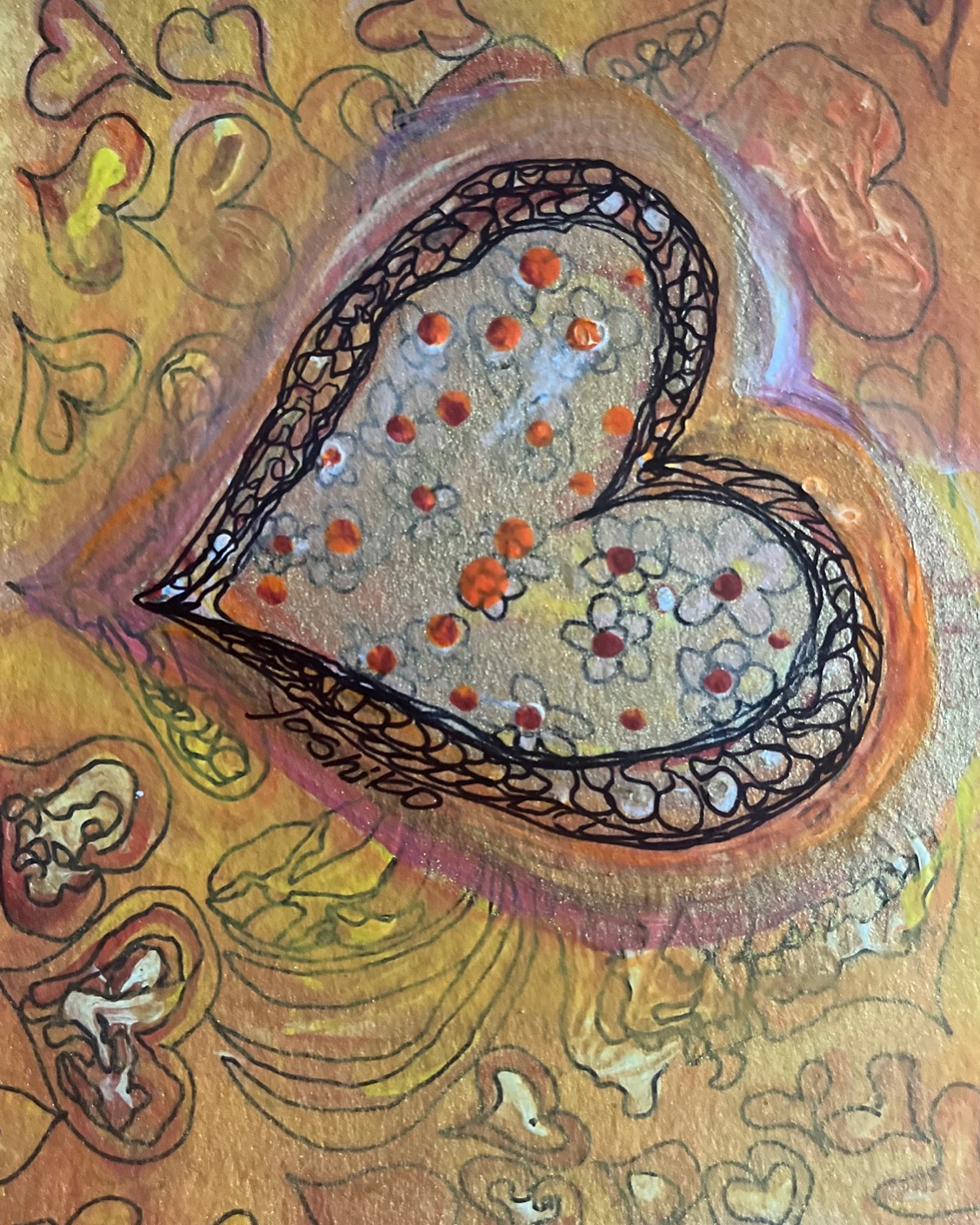 I love you, 4 1/2" x 5 1/2" Postcard / 愛しい人 10.8 cm x 13.97 cm（ポストカード）