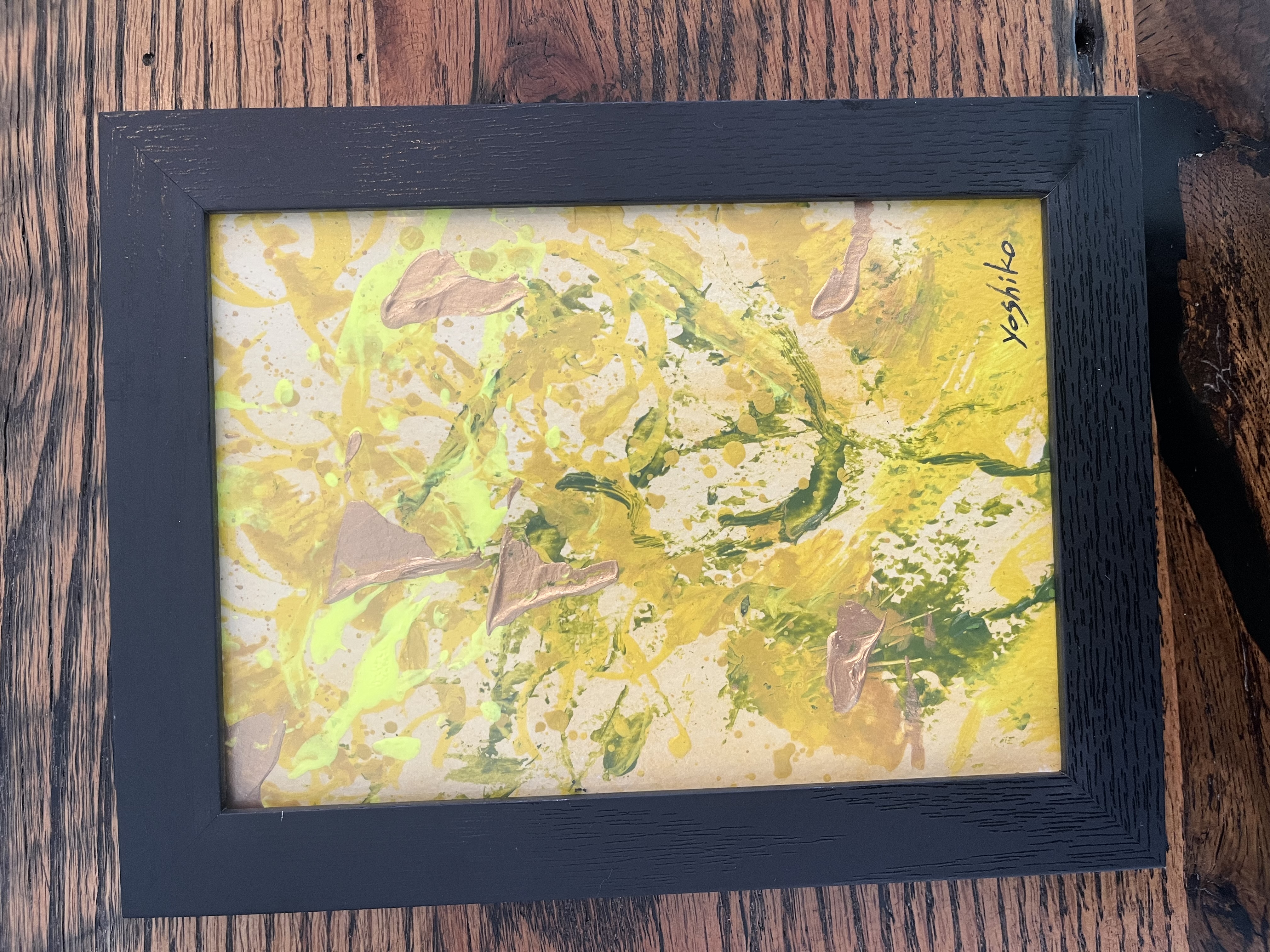 Acrylic 4.5" x 6.5" [Good Luck with Money in the Bathroom] / アクリリック 11.5 cm x 16.5 cm 「金運良し」