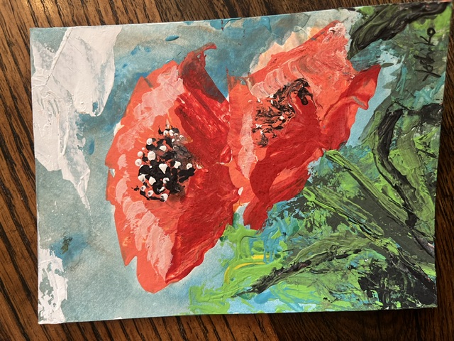 Acrylic Postcard with envelope "Flower Air"/アクリリックポストカード封筒付き「フラワーエアー」