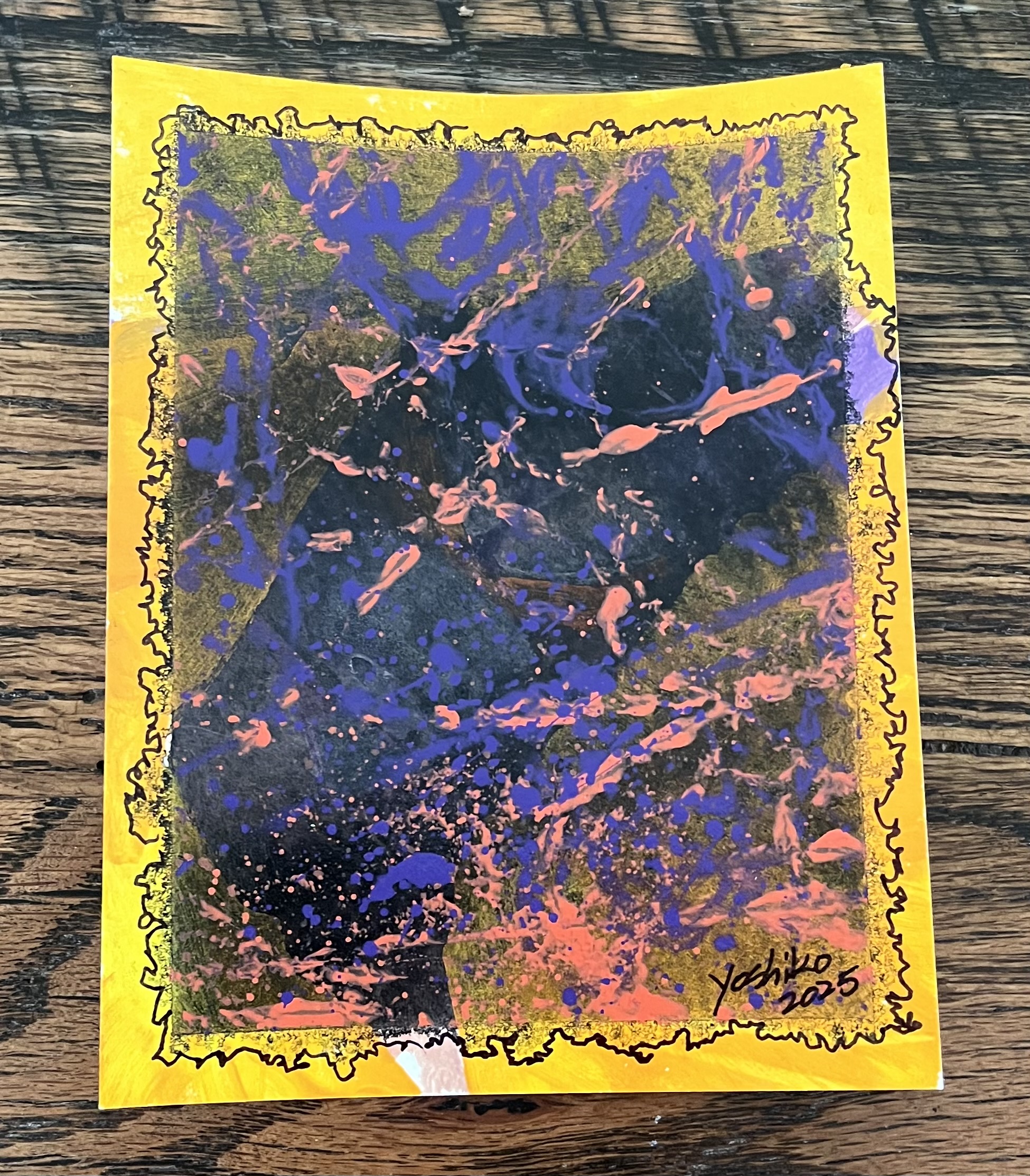 Acrylic Postcard with envelope "My Way"/アクリリック 画材ポストカード「マイウェイ」