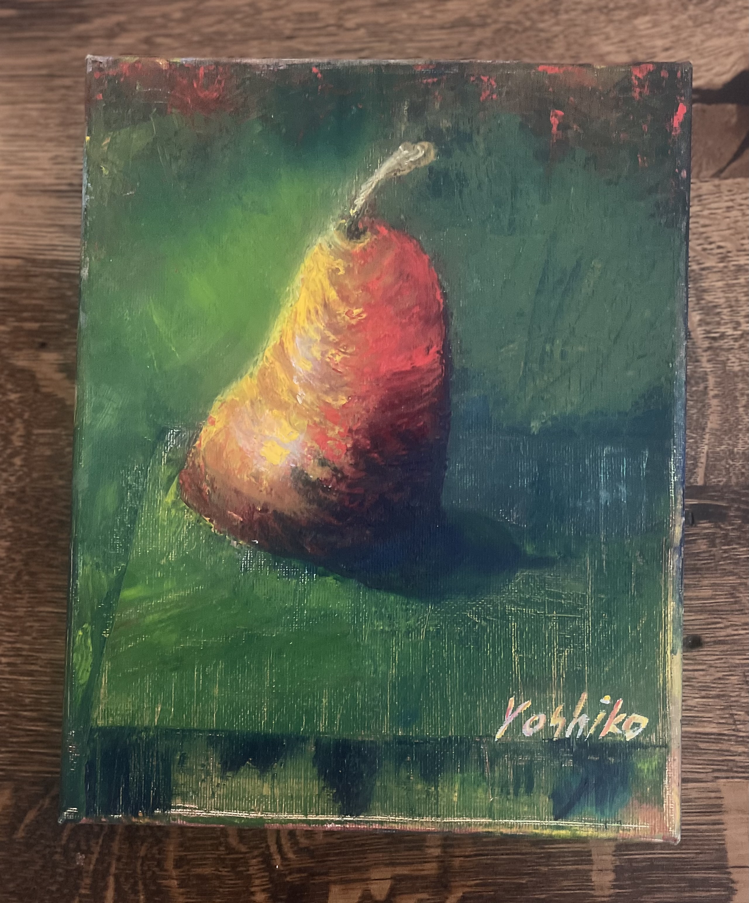 3 Pears,  8' x 10" on canvas / 3つの梨 ( 20.32 cm x 26.67 cm キャンバス)