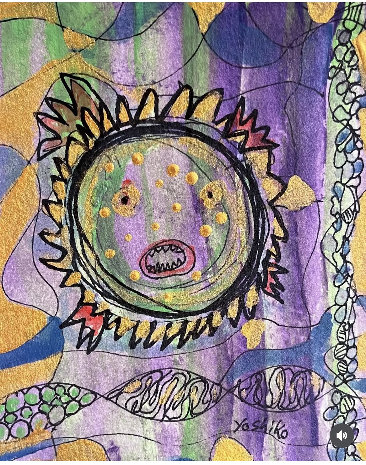 Acrylic Post Card, "pufferfish"/アクリリック ポストカード「フグ」