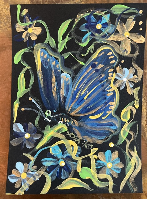 Acrylic Postcard with envelope "Butterfly"/アクリリックポストカード「蝶々」