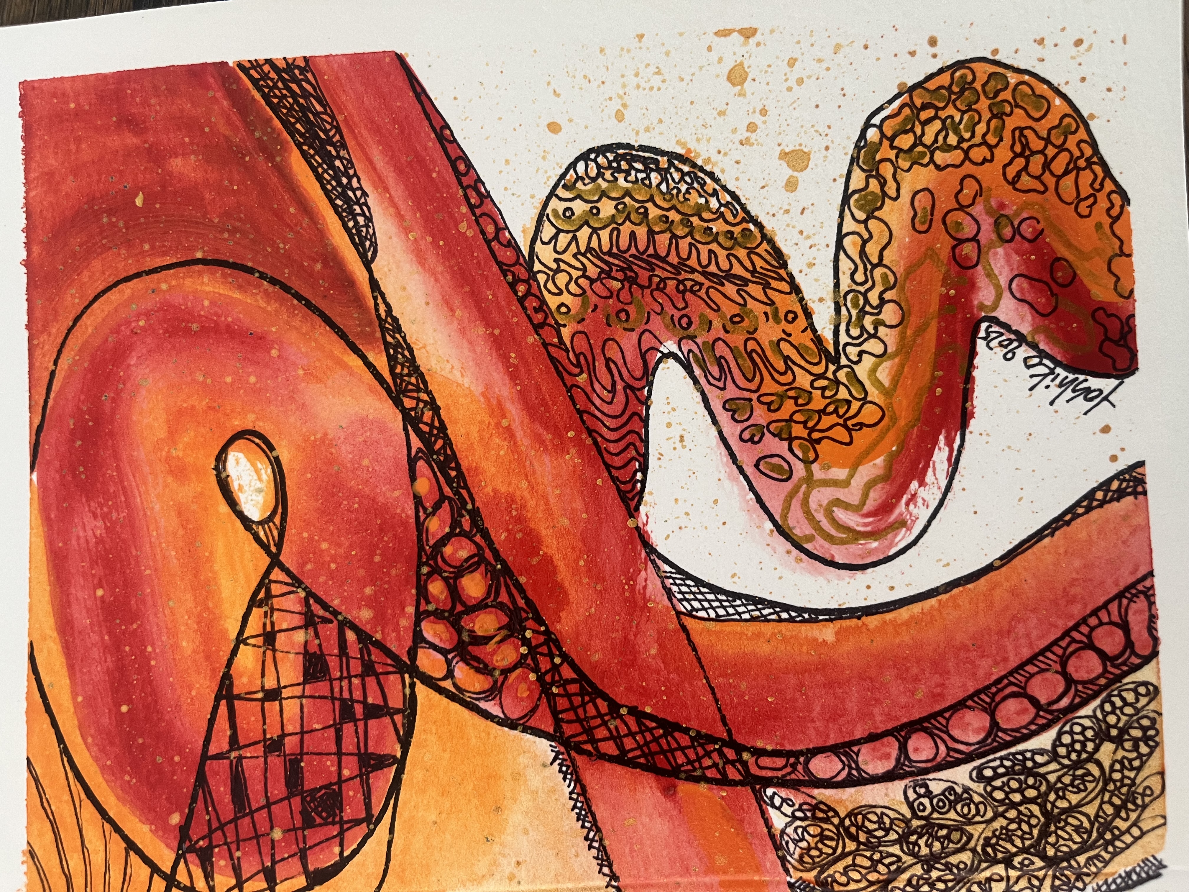 Acrylic Greeting Card with envelop, "Mysterious Energy" 