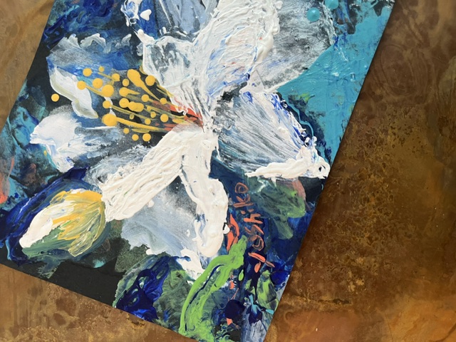 Acrylic Postcard with envelope 'Lily"/アクリリックポストカード封筒付き「ゆり」