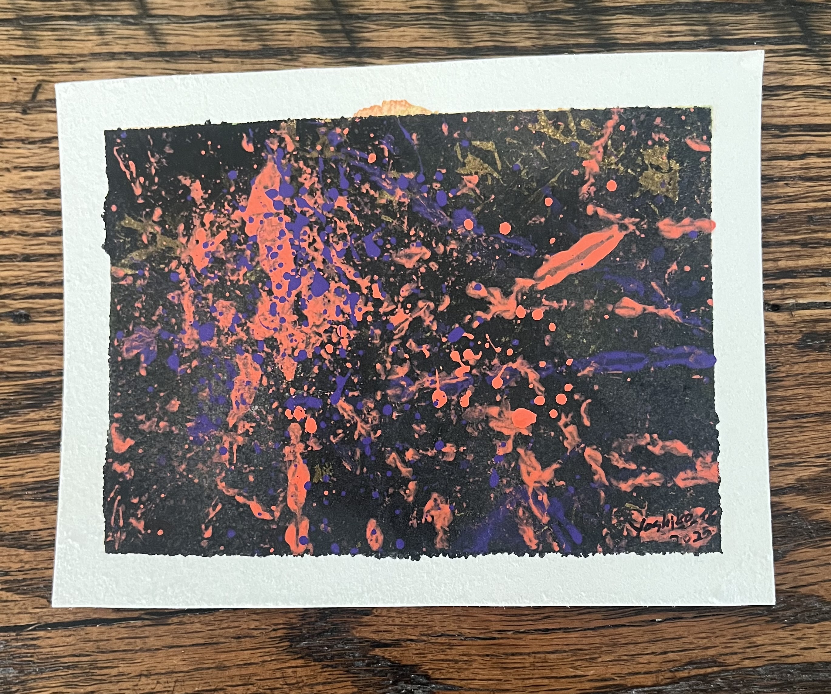 Acrylic Postcard with envelope"Splash" /アクリリック ポストカード封筒つき「スプラッシュ」