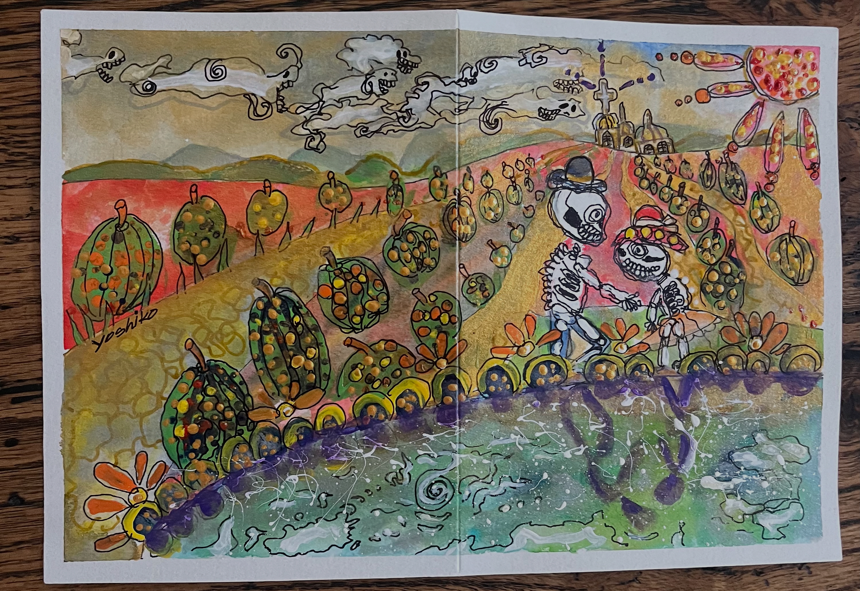 [SOLD OUT] Pumpkin Cemetery, Greeting Card / [売り切れ]かぼちゃかぼちゃお墓 (グリーティングカード）