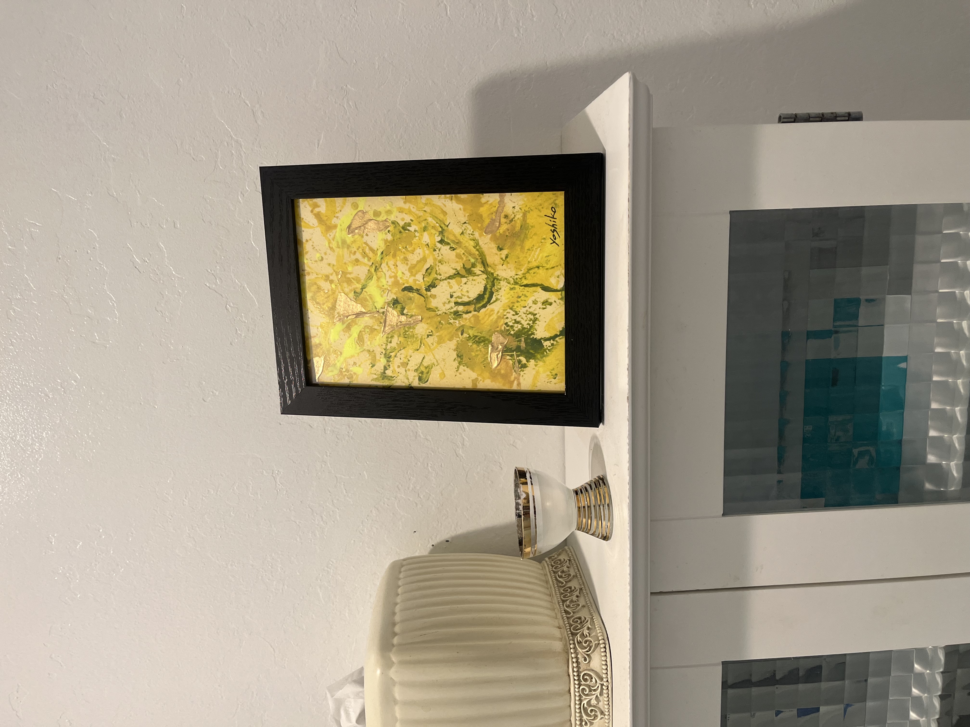 Acrylic 4.5" x 6.5" [Good Luck with Money in the Bathroom] / アクリリック 11.5 cm x 16.5 cm 「金運良し」