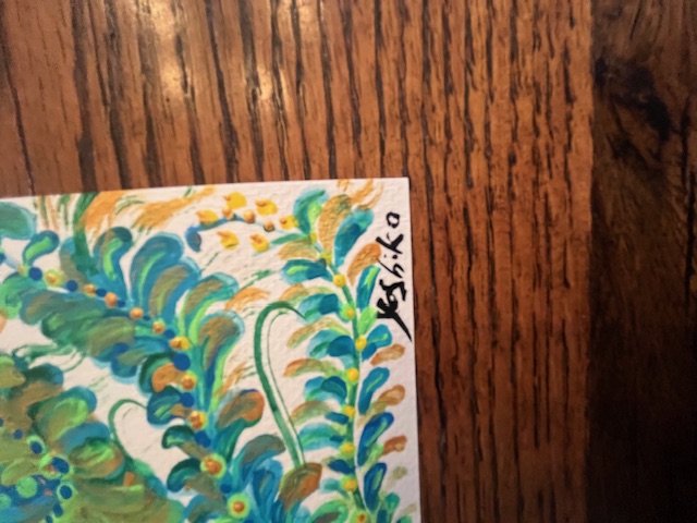 "Don't Look Back"/「振り向かない」Acrylic postcard アクリリック 画材ポストカード