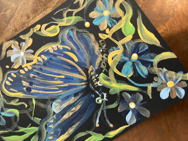 Acrylic Postcard with envelope "Butterfly"/アクリリックポストカード「蝶々」