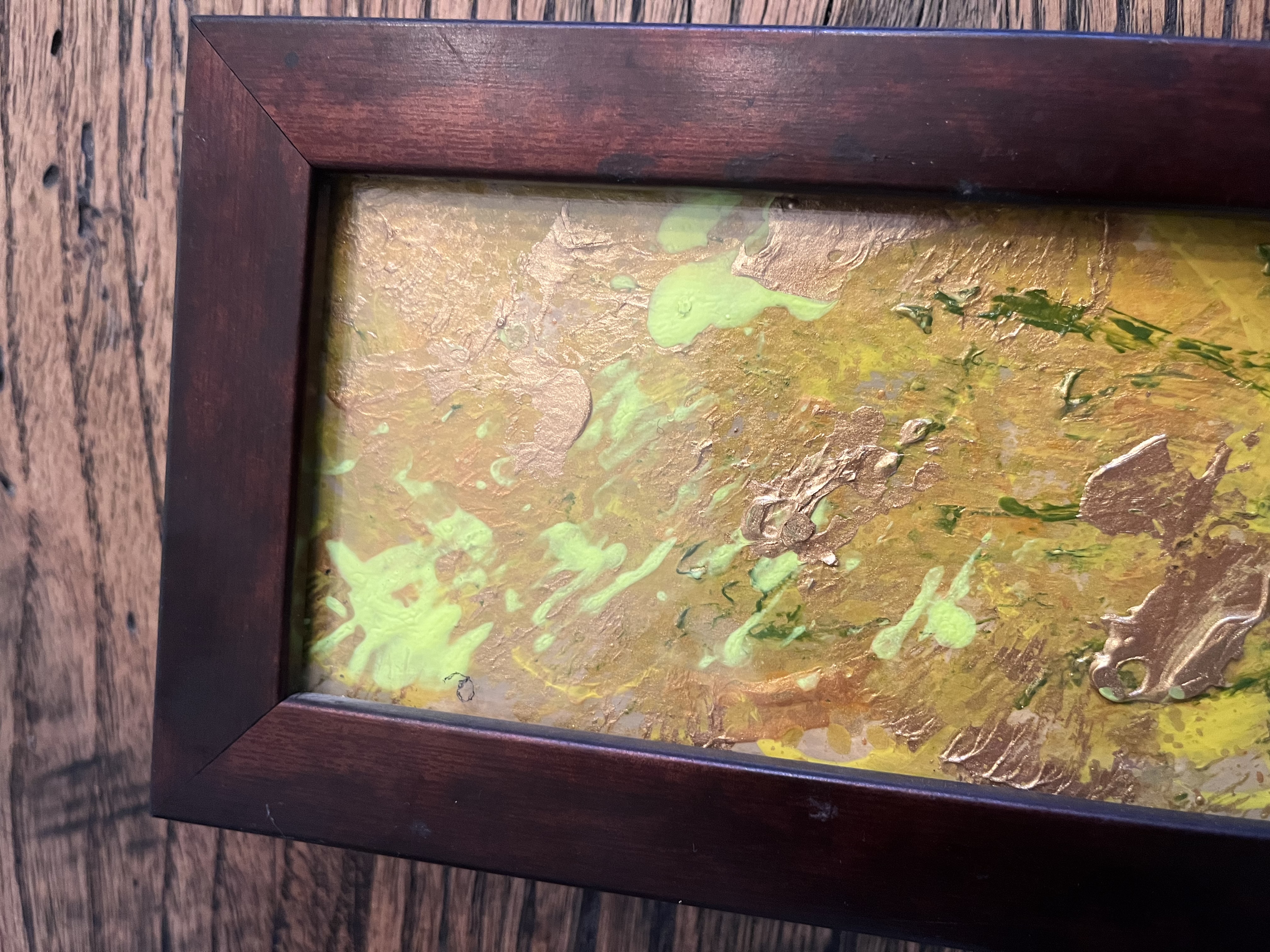 Acrylic 8.5" x 2.75" 'Good Luck Money" / アクリリック 21.75 cm x 6.75 cm 「金運向上」