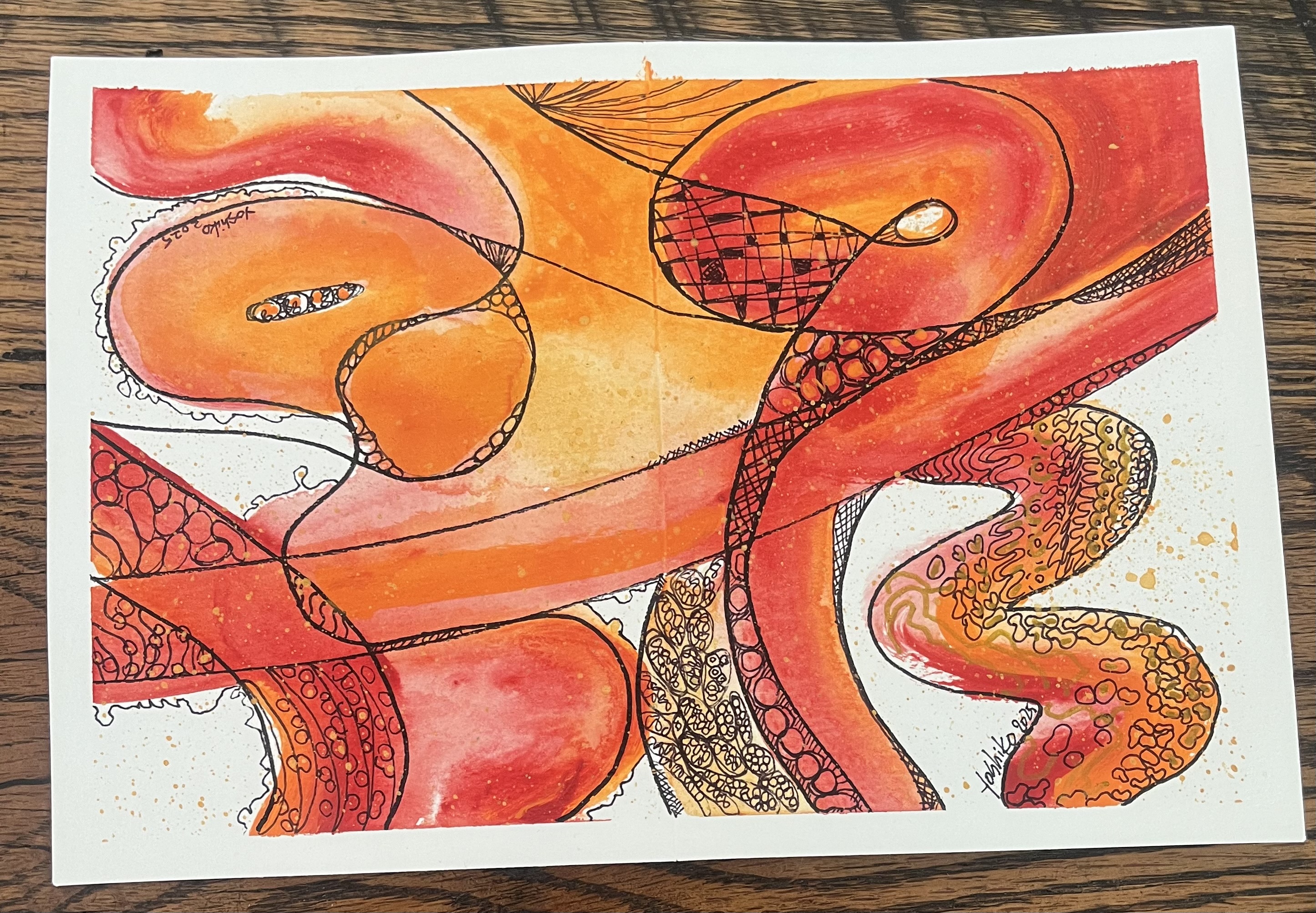 Acrylic Greeting Card with envelop, "Mysterious Energy"