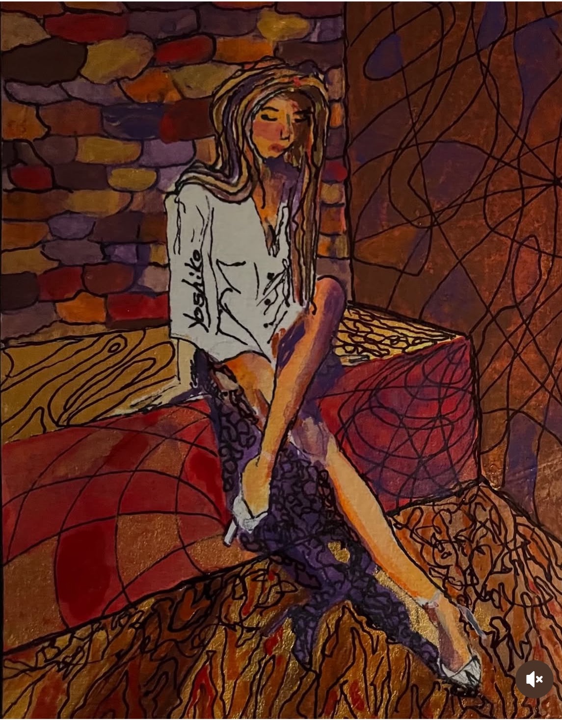 Acrylic Post Card, "High Heels"/ アクリリック  ポストカード「ハイヒール」