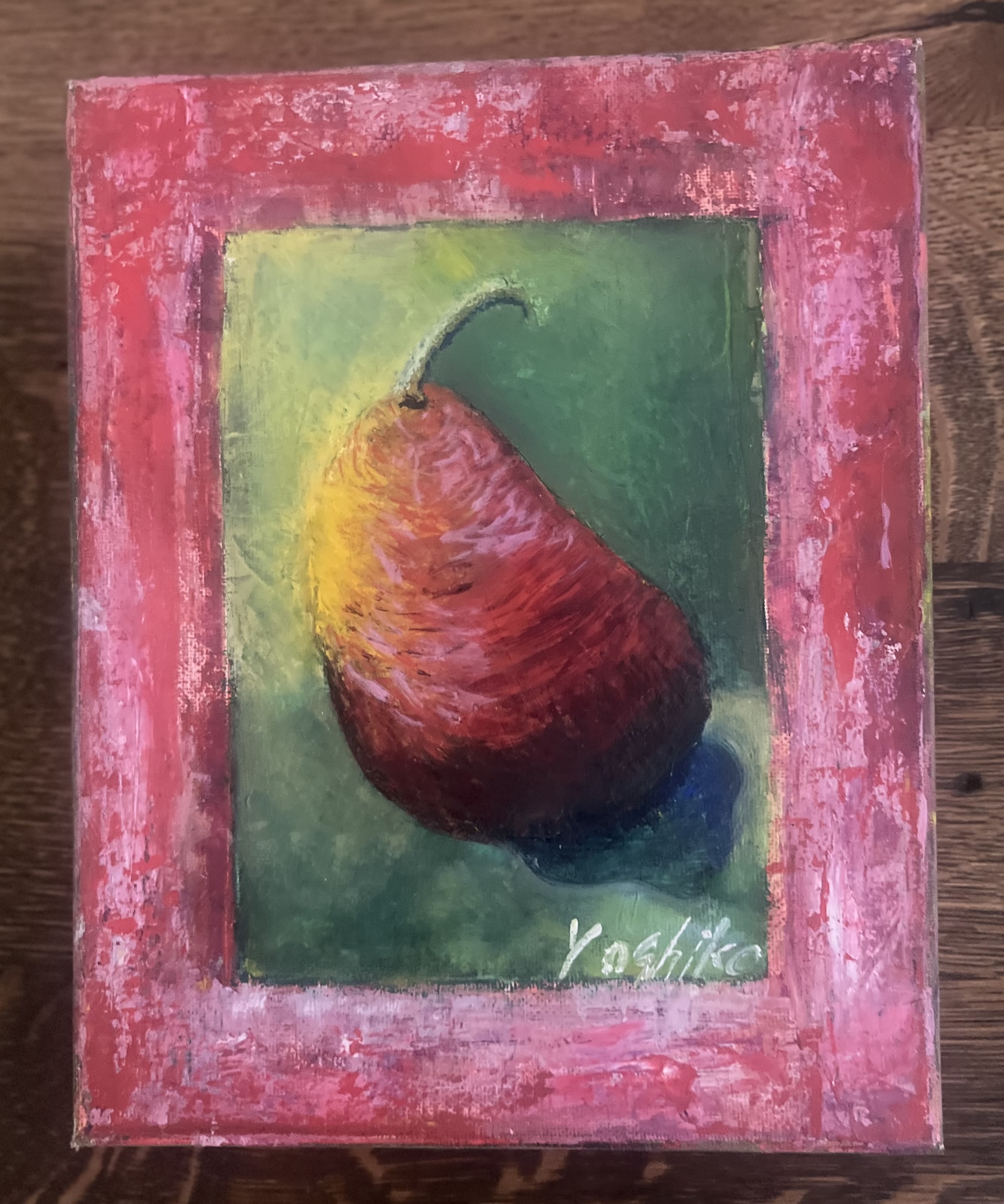 3 Pears,  8' x 10" on canvas / 3つの梨 ( 20.32 cm x 26.67 cm キャンバス)