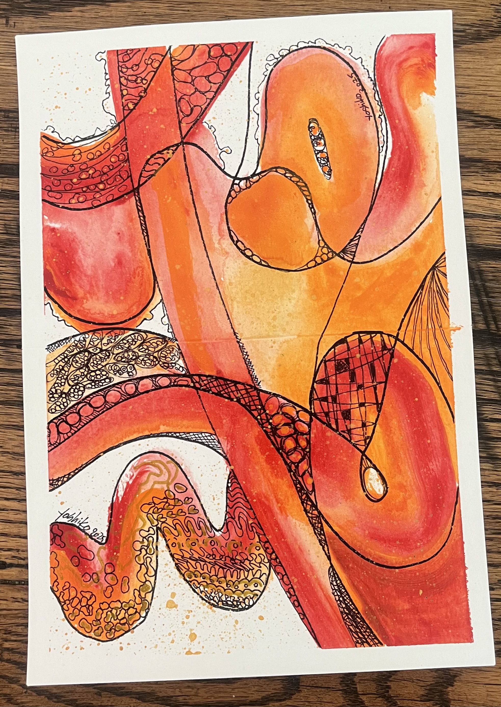 Acrylic Greeting Card with envelop, "Mysterious Energy" 