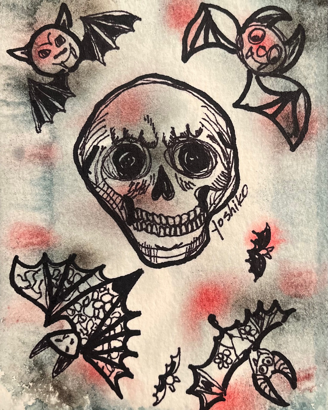 Acrylic Postcard, " Halloween" / アクリリック ポストカード「ハロウィーン」