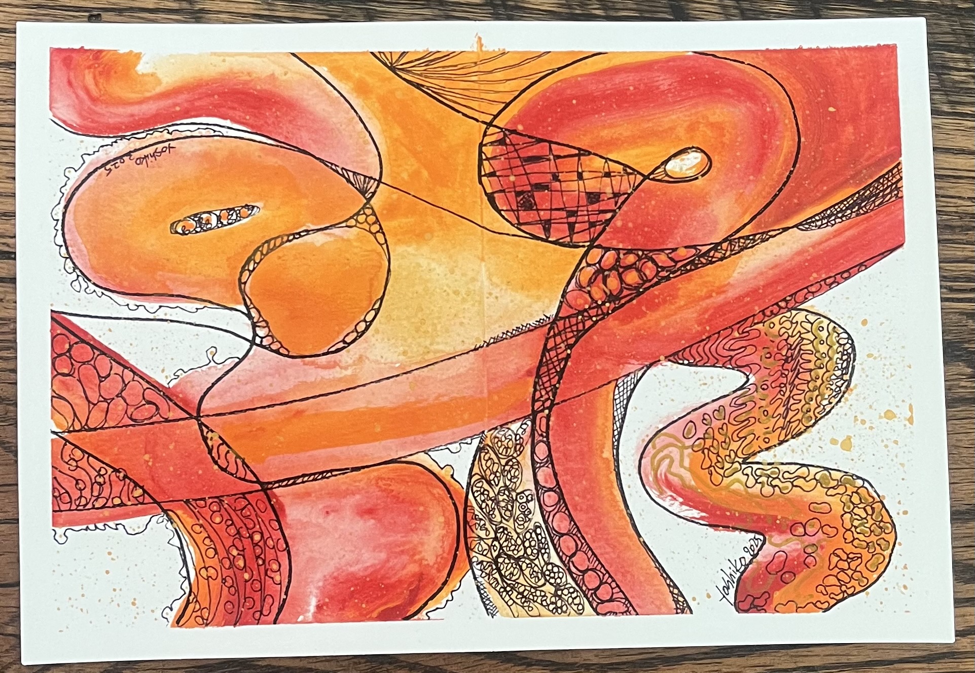 Acrylic Greeting Card with envelop, "Mysterious Energy" 