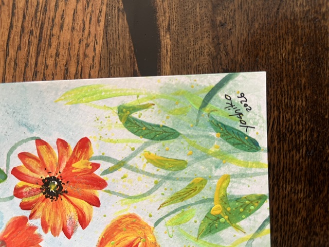 Acrylic Postcard with envelope "Blooming Flower"  Flower'/アクリリックポストカード「花が咲く」