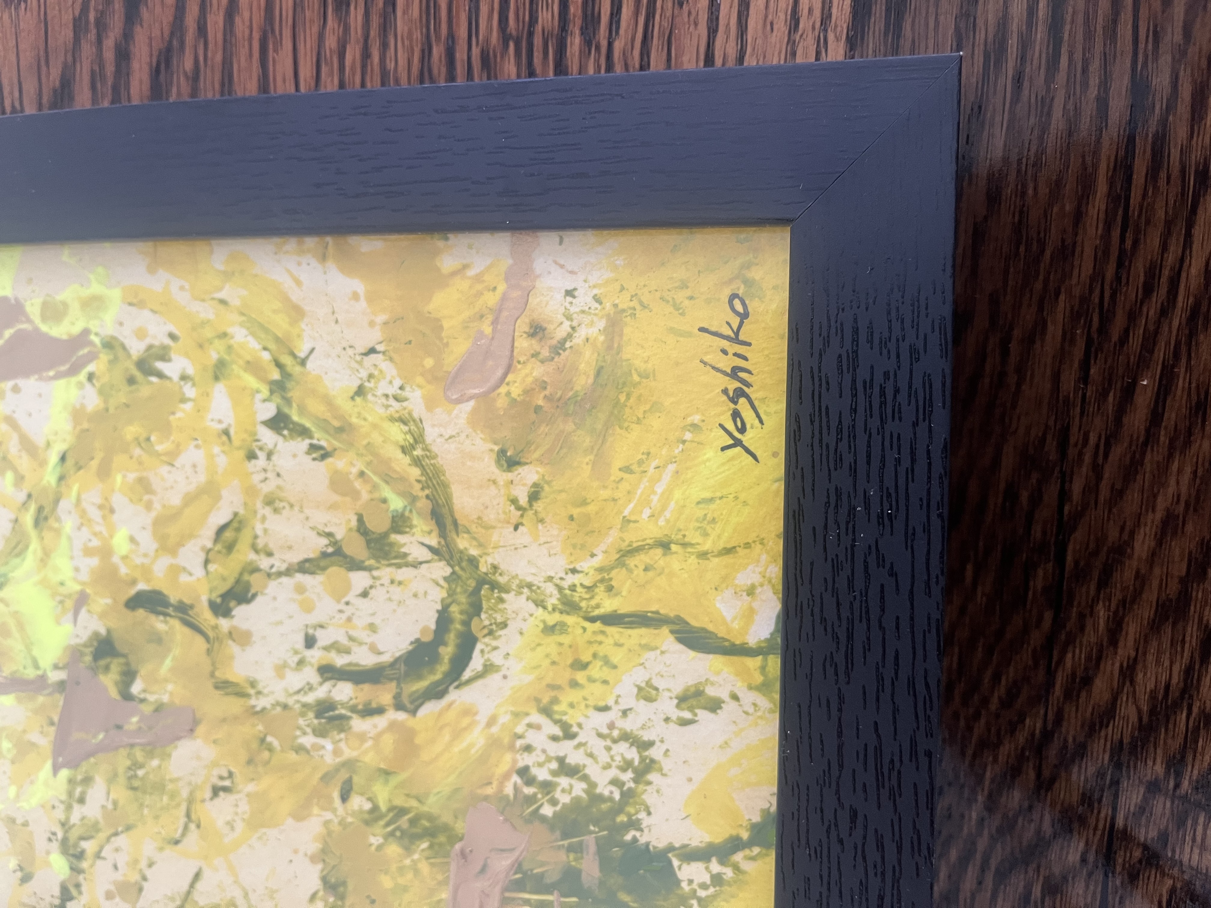 Acrylic 4.5" x 6.5" [Good Luck with Money in the Bathroom] / アクリリック 11.5 cm x 16.5 cm 「金運良し」