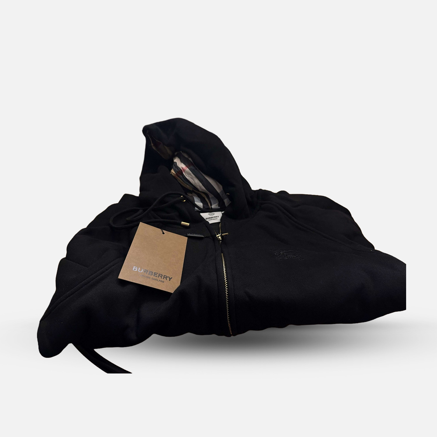 BURBERRY Black Designer Hoodie