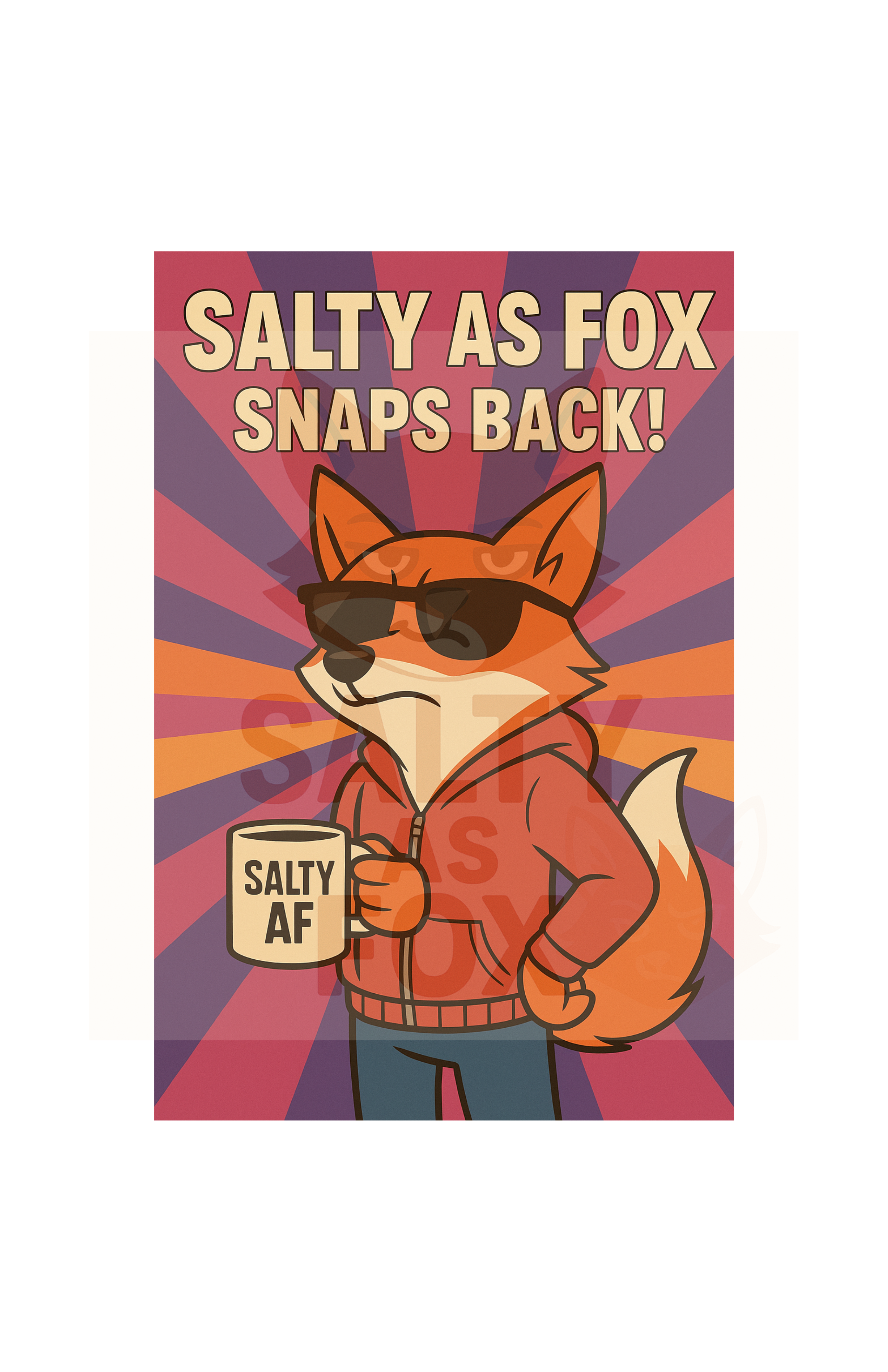 Salty as Fox ~ Petty Digital Coloring Book featuring Salty Snapps ~ 