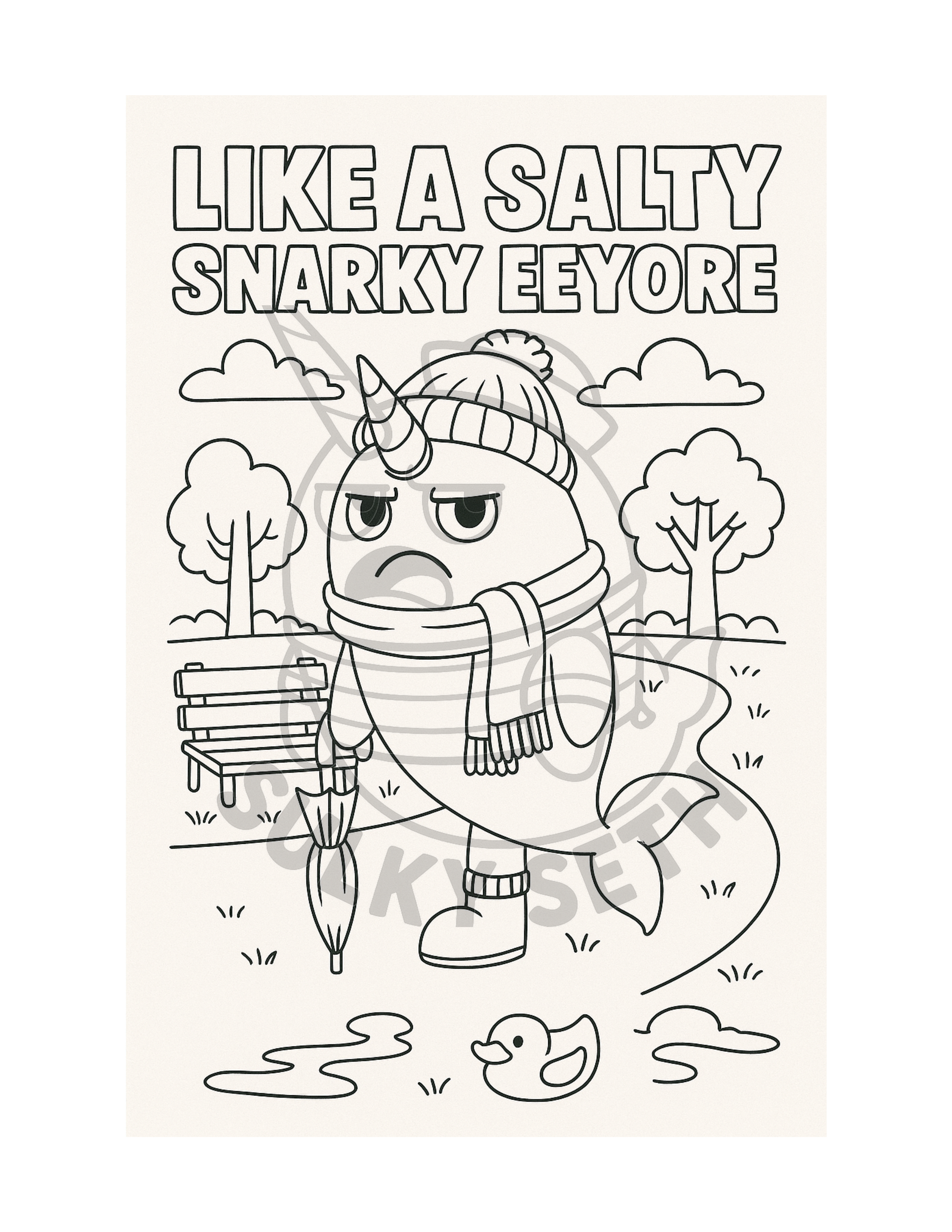 Salty as Fox: Sulky Seth Coloring Book