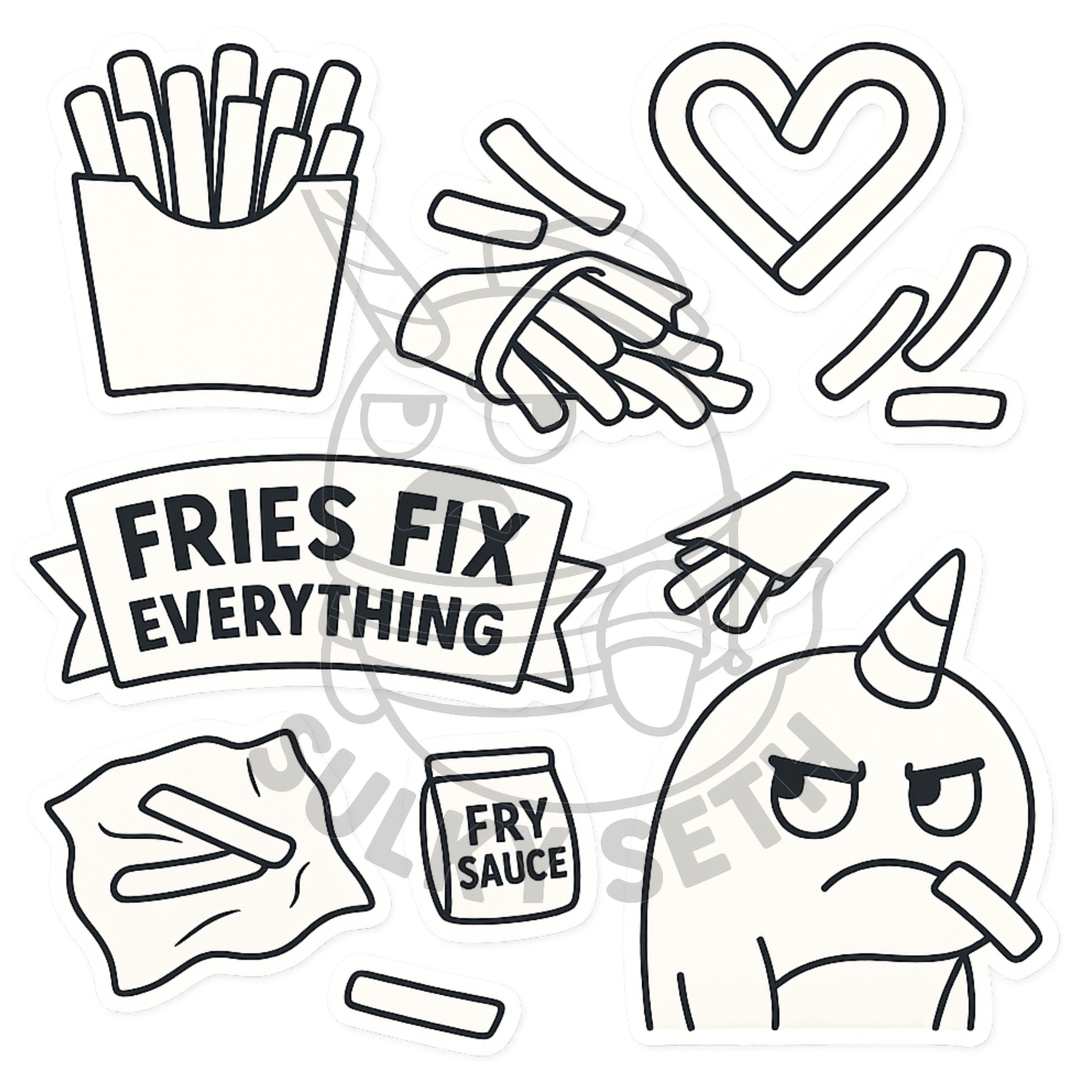 Salty as Fox: Sulky Seth Sticker Pack