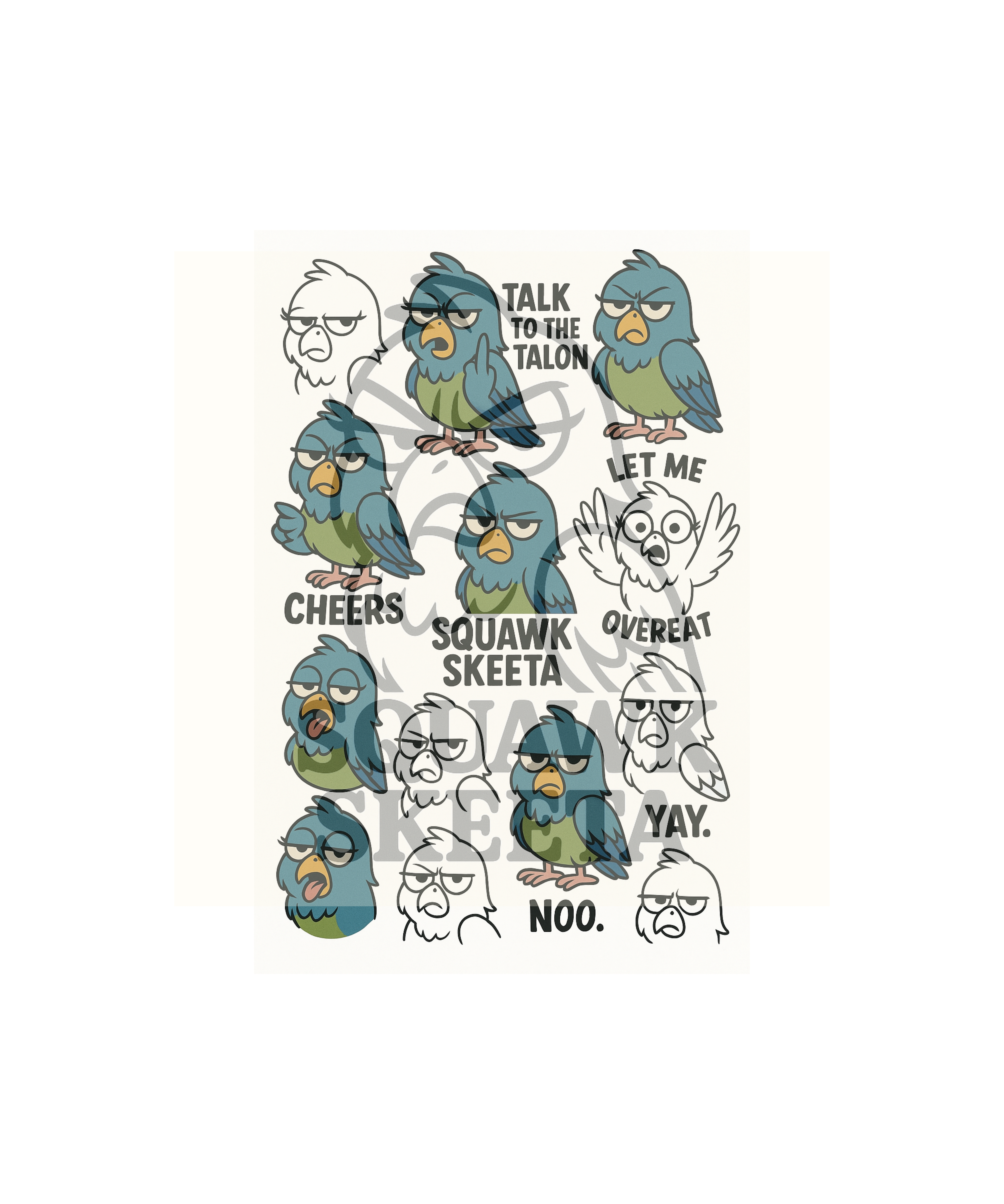 Squawk Skeeta Sass Stickers – Digital Snark Pack for Planners & Projects