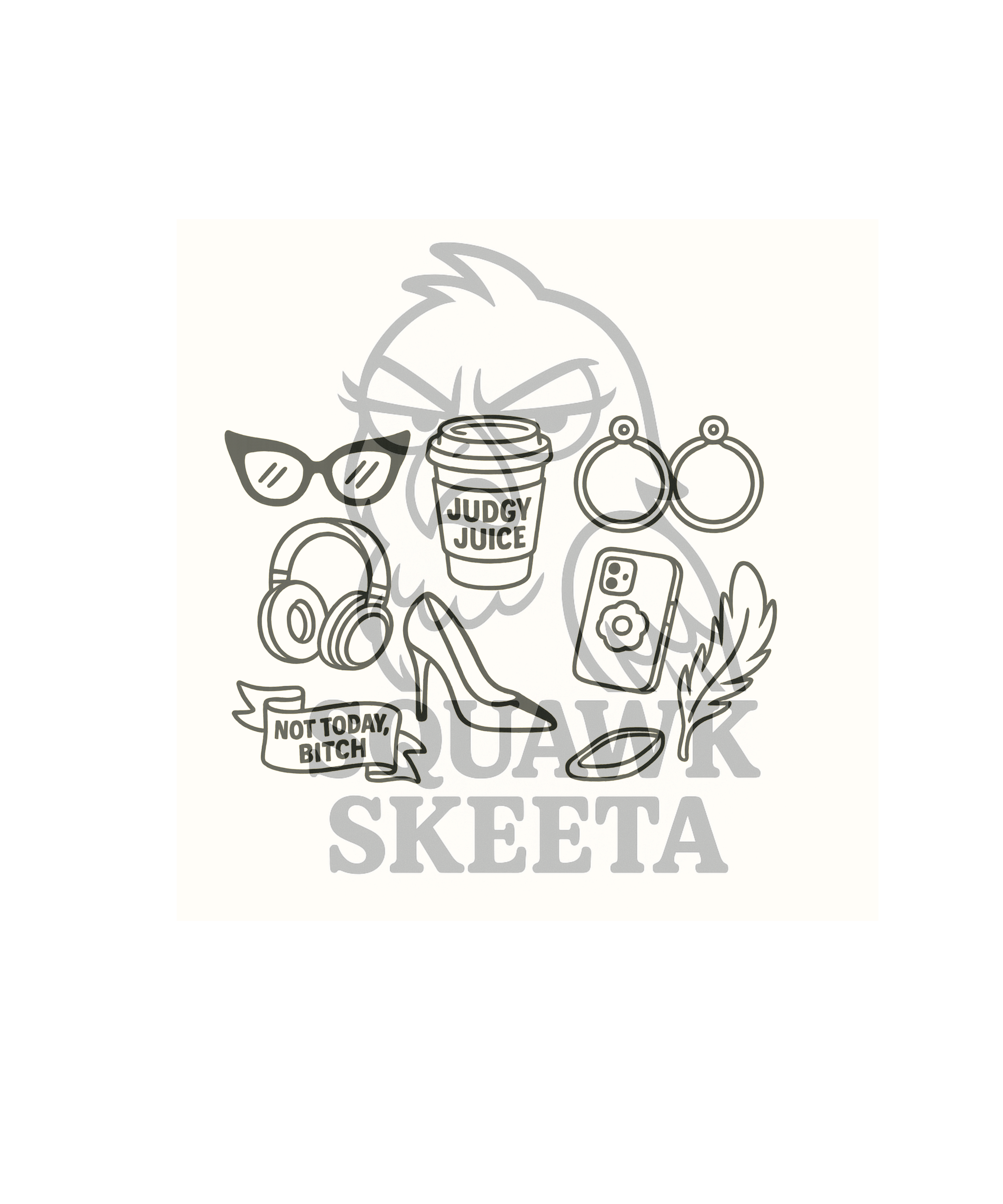 Squawk Skeeta Sass Stickers – Digital Snark Pack for Planners & Projects