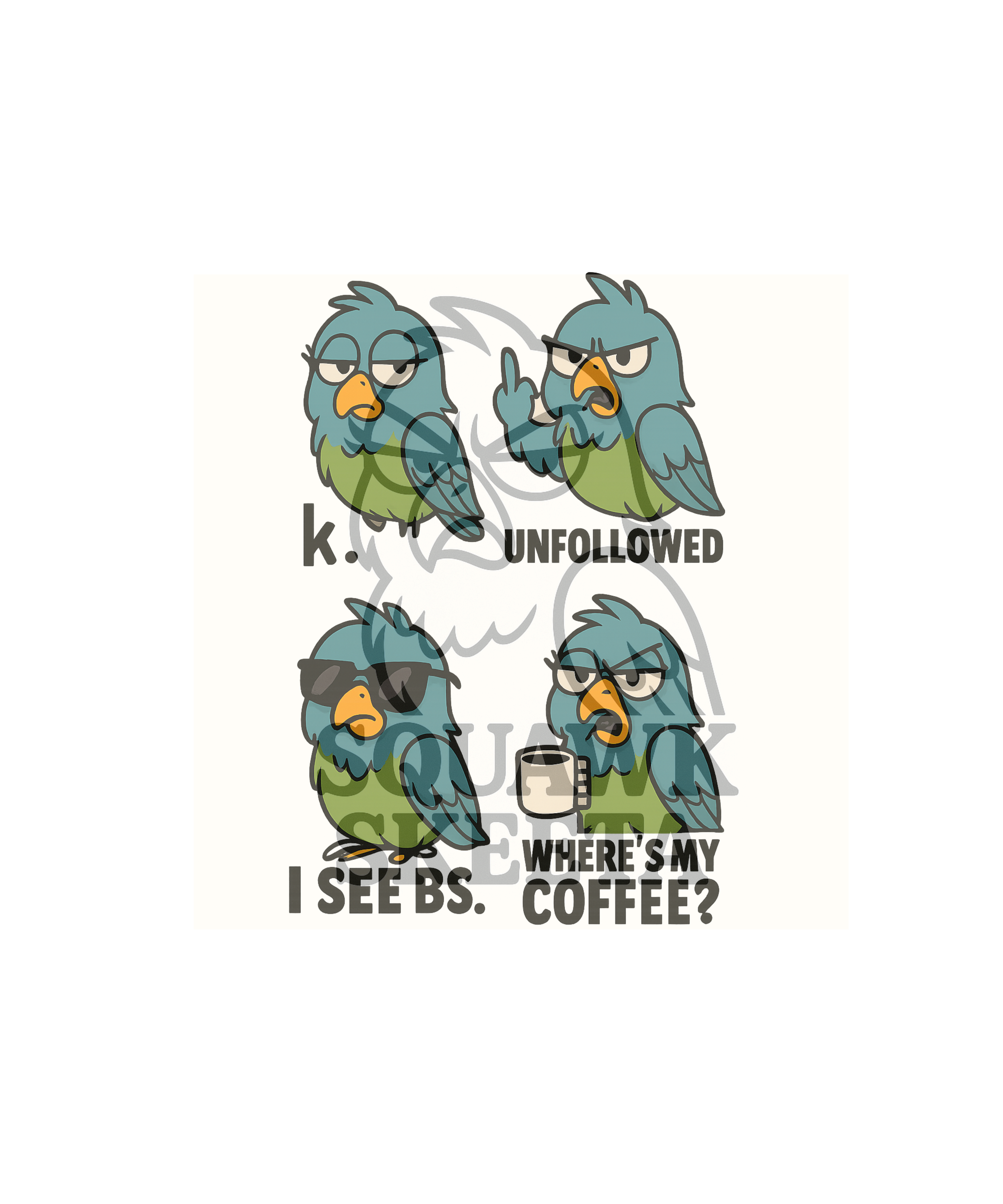 Squawk Skeeta Sass Stickers – Digital Snark Pack for Planners & Projects