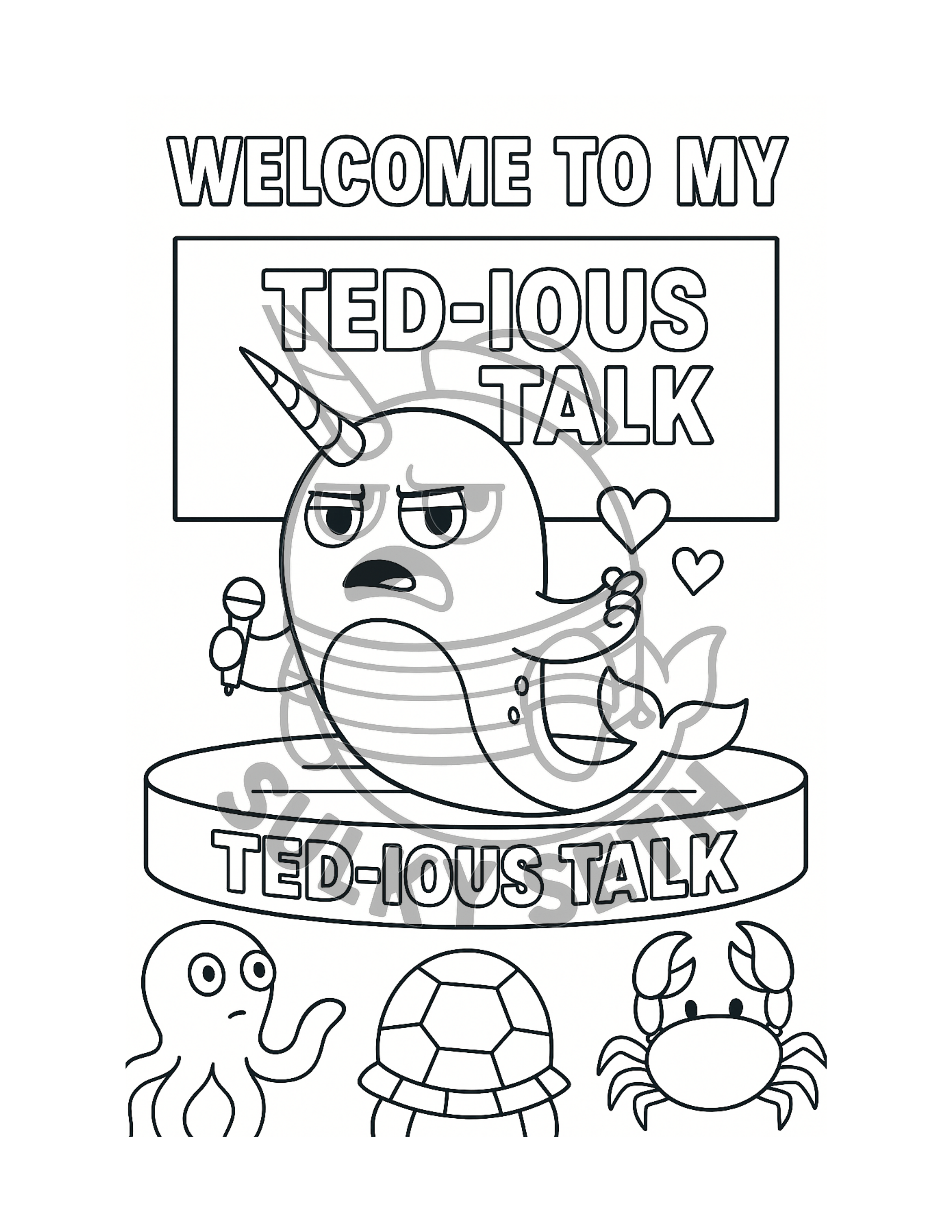 😒🖤 Sulky Seth Bundle: Coloring Book & Digital Sticker Pack