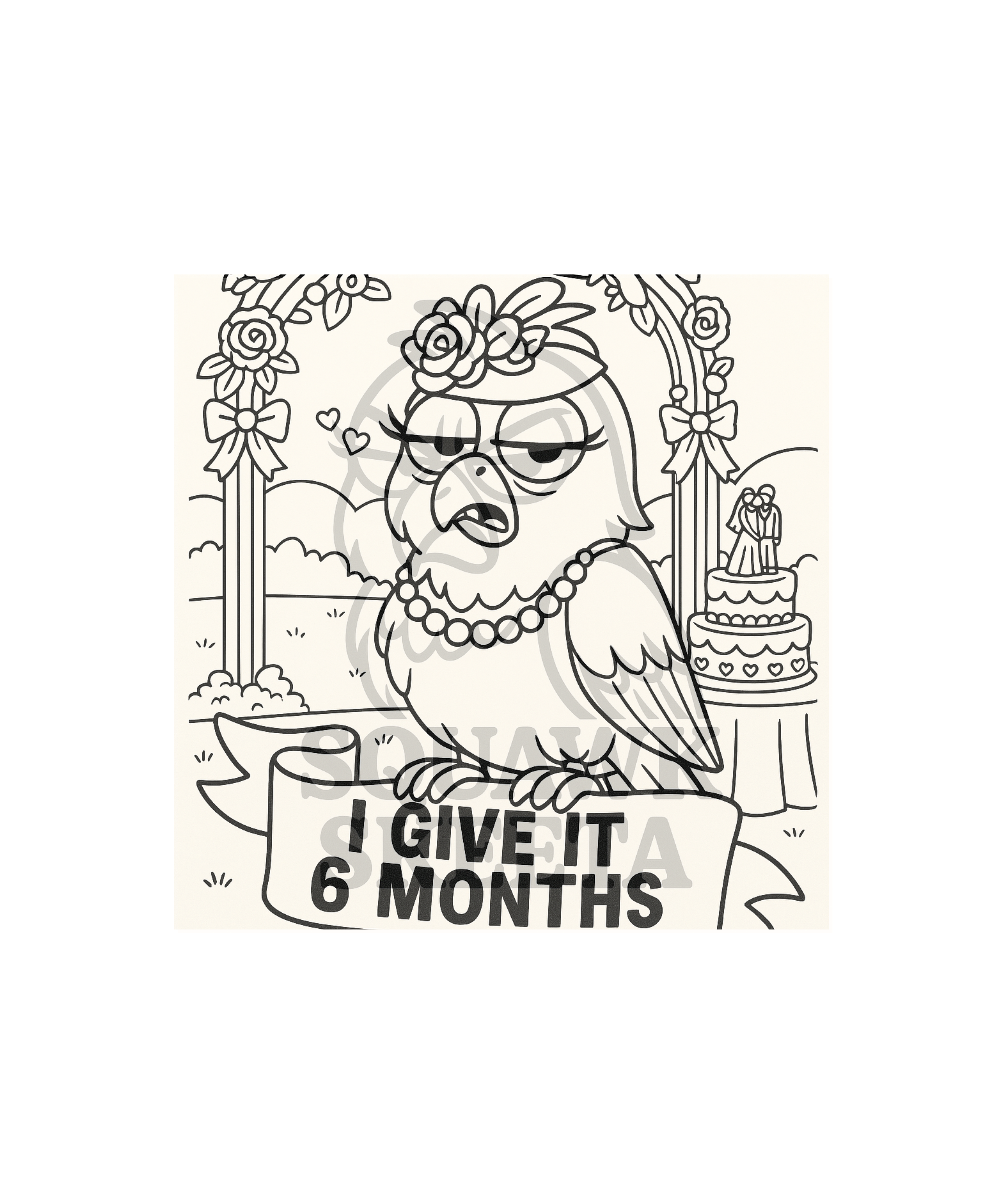 Squawk Skeeta Bundle ~Digital Coloring Book & Sticker Pack~