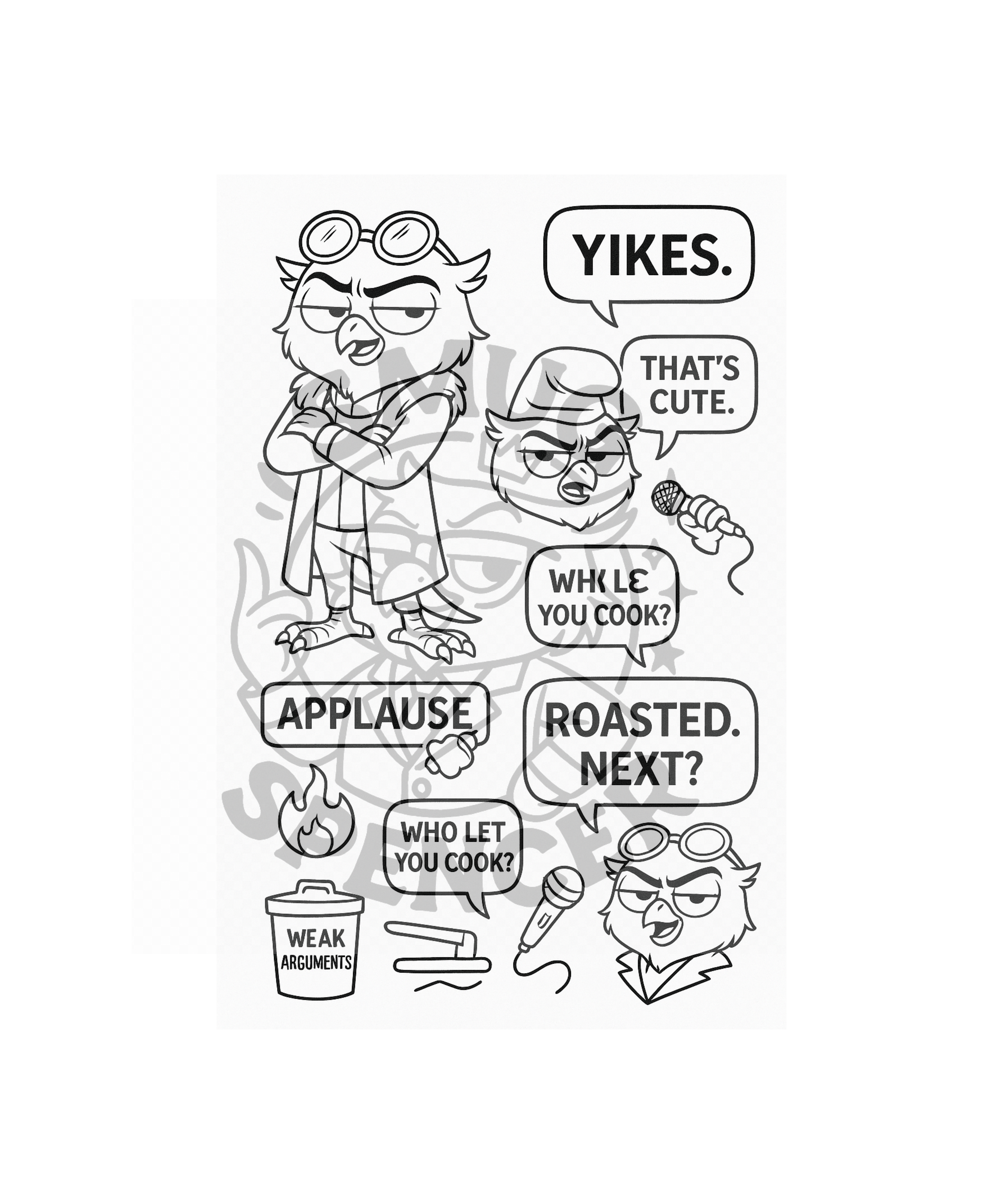 Smug Spencer Sticker Pack: Unbothered, Unapologetic, Unflappable