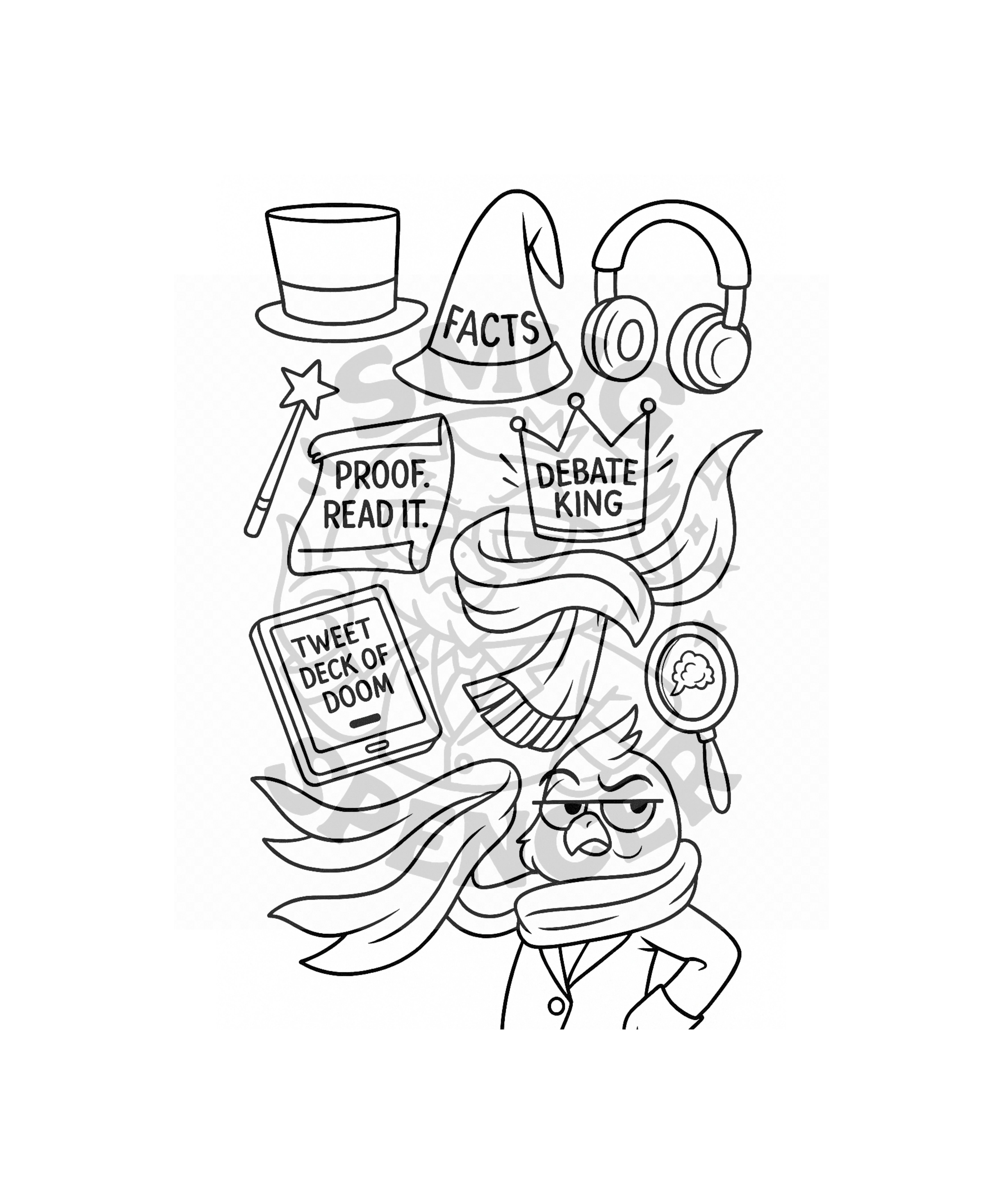 Smug Spencer Sticker Pack: Unbothered, Unapologetic, Unflappable