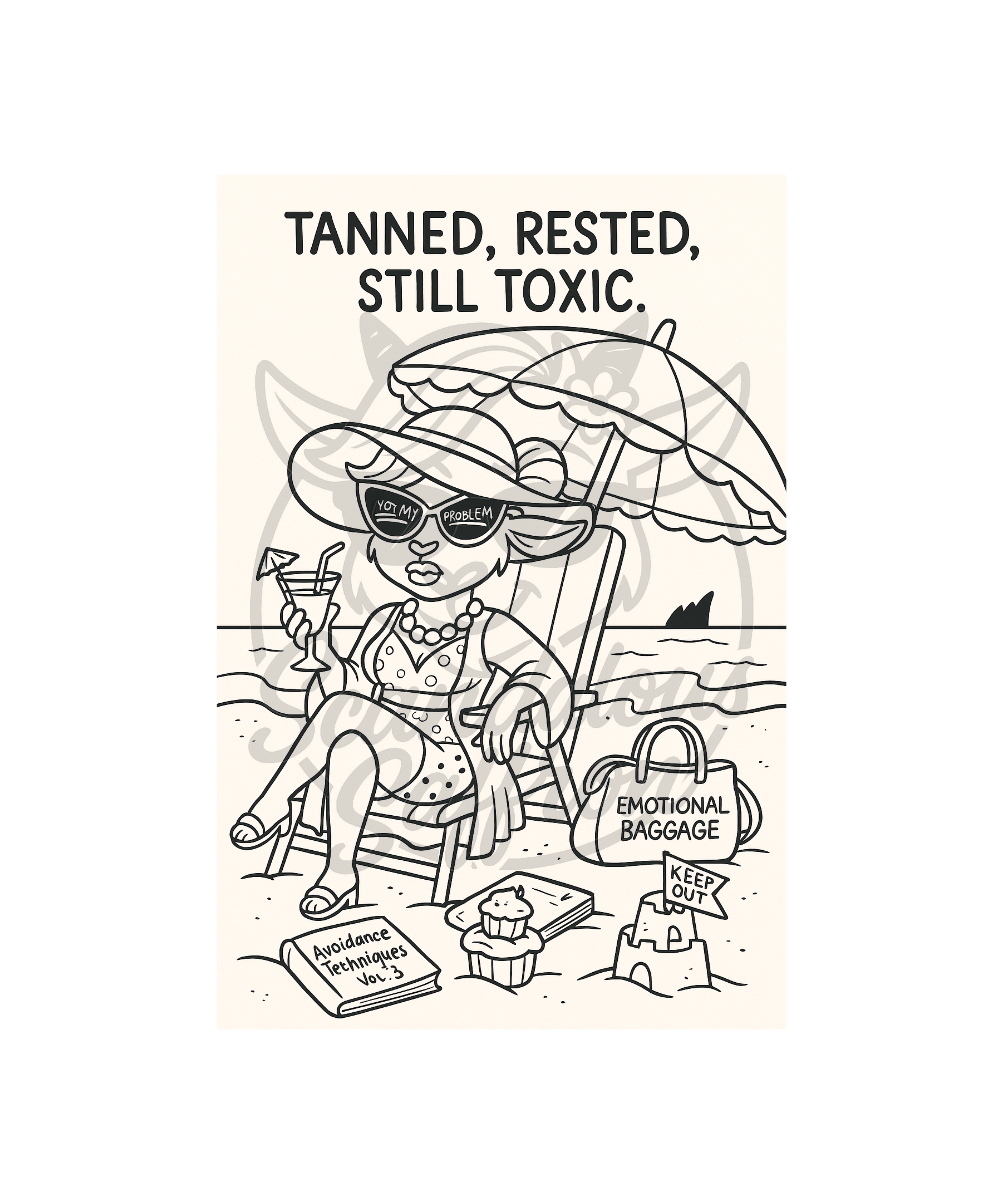 Scandalous Saffron’s Guide to Surviving Life (Barely) – Digital Coloring Book