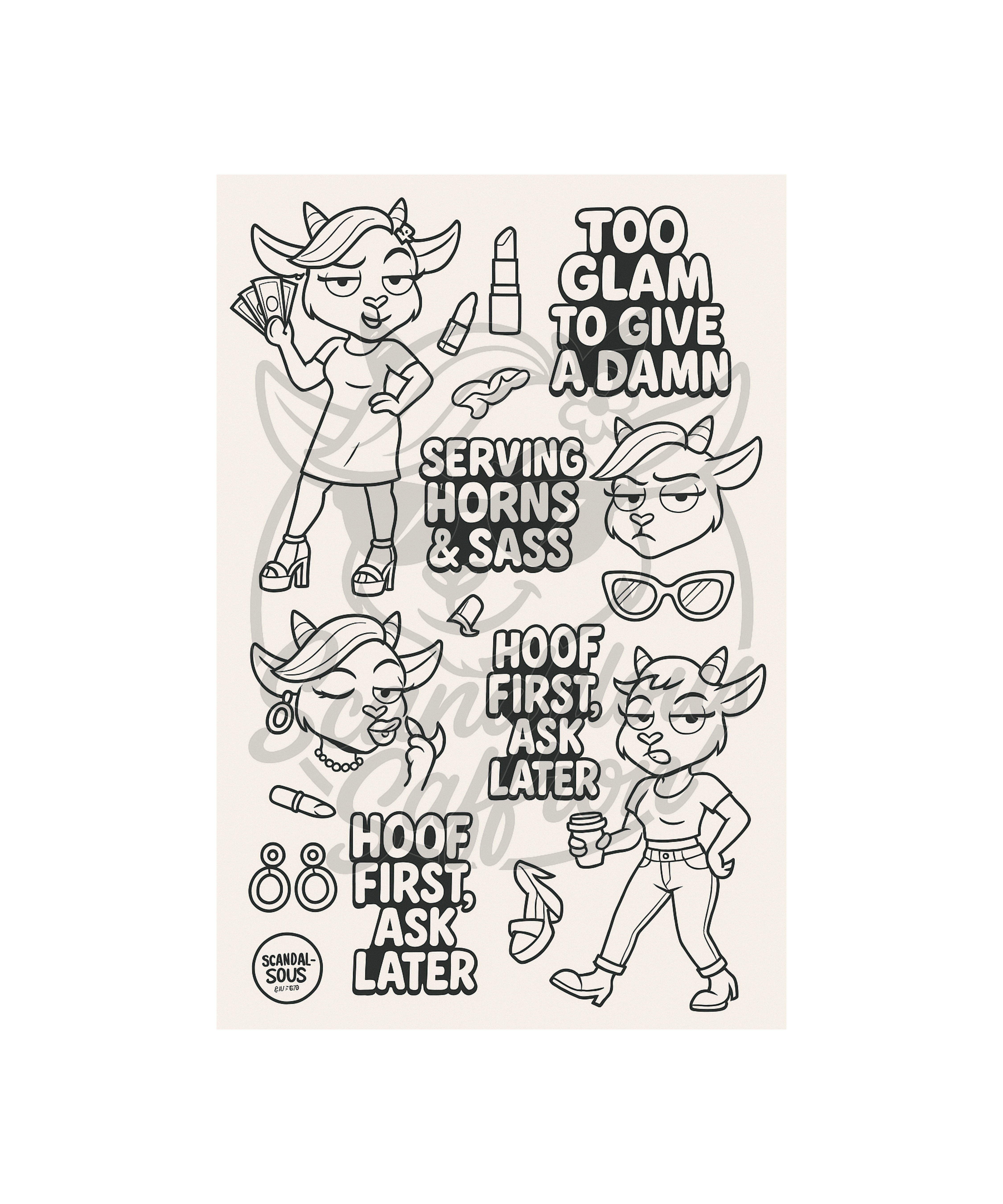 Scandalous Saffron Sticker Packs