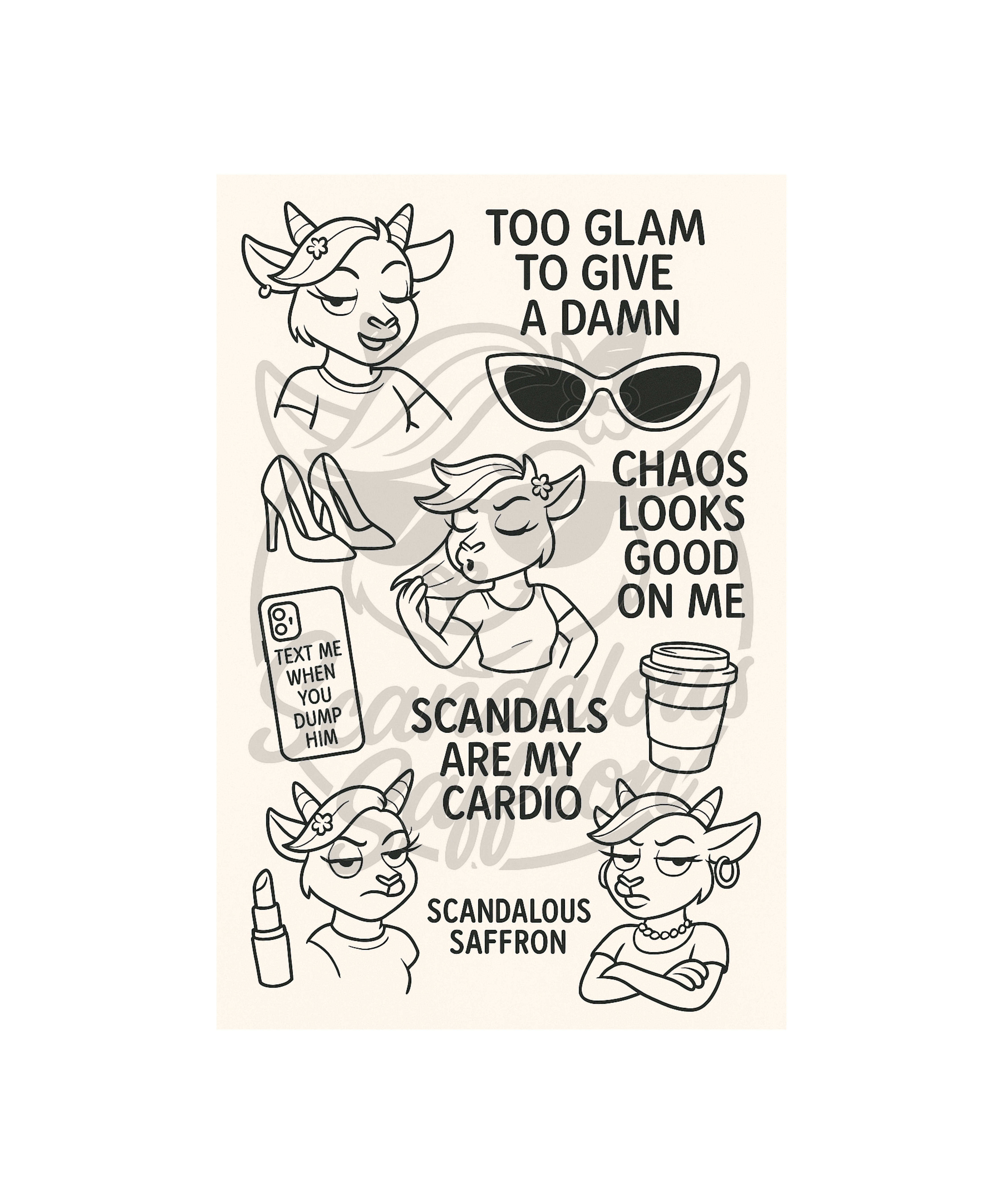 Scandalous Saffron Sticker Packs