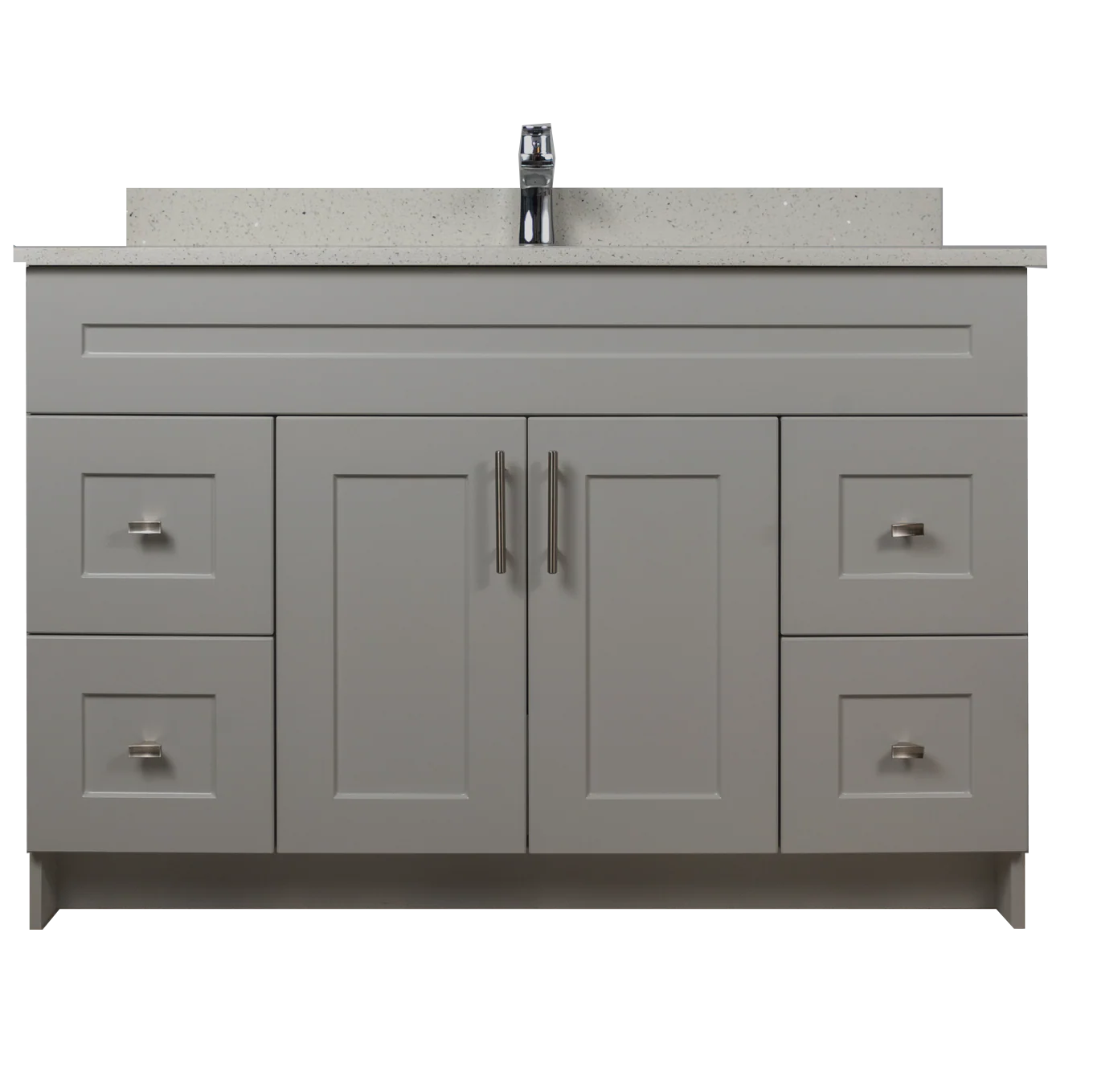 48" MDF Vanity With Drawers - Shaker Style
