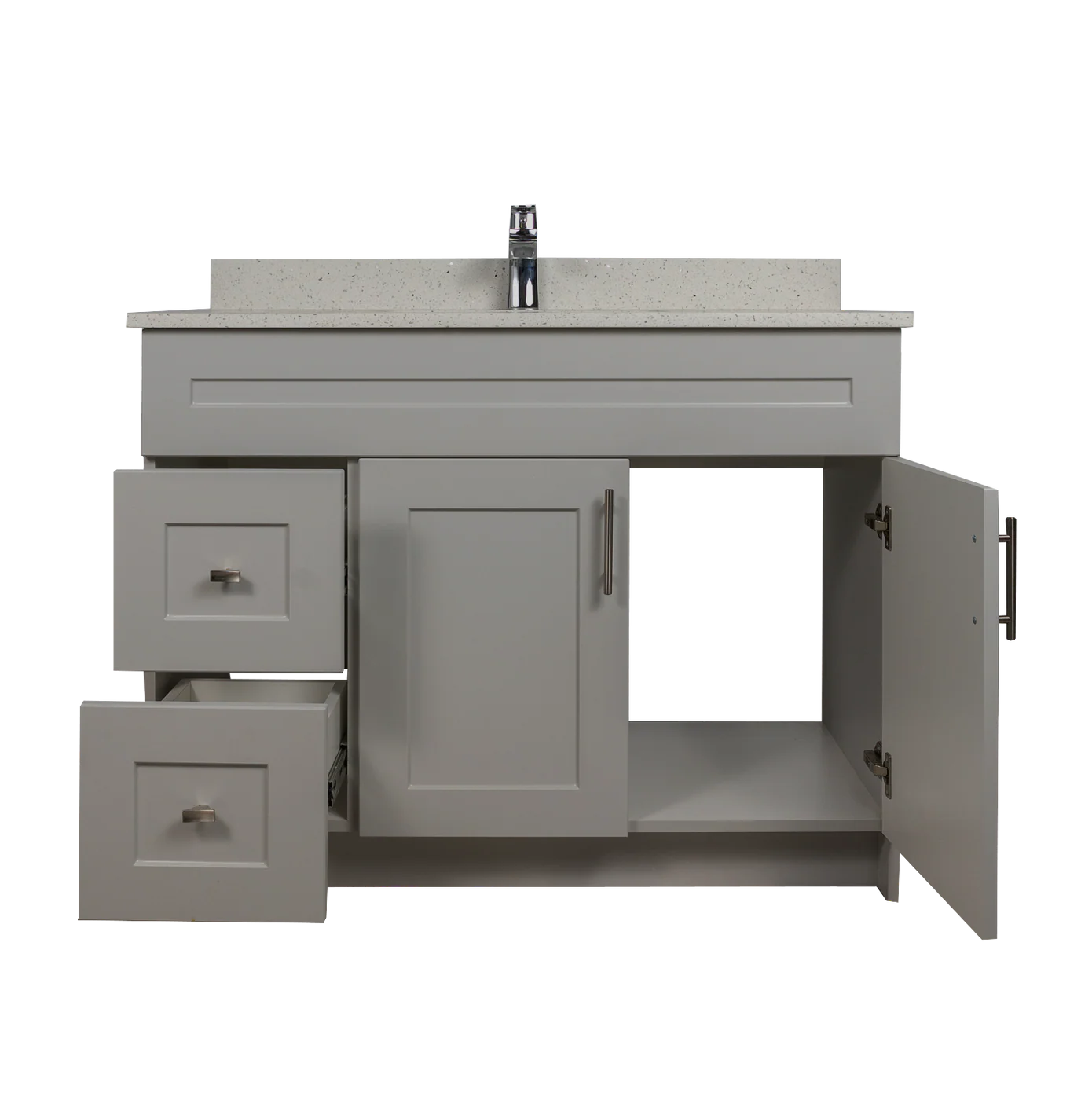 42" MDF Vanity With Drawers - Shaker Style