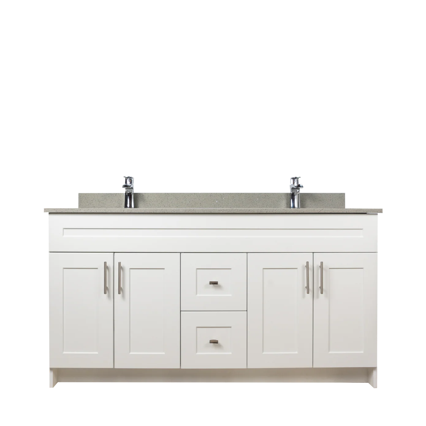60" MDF Double Sink Vanity - Shaker Style