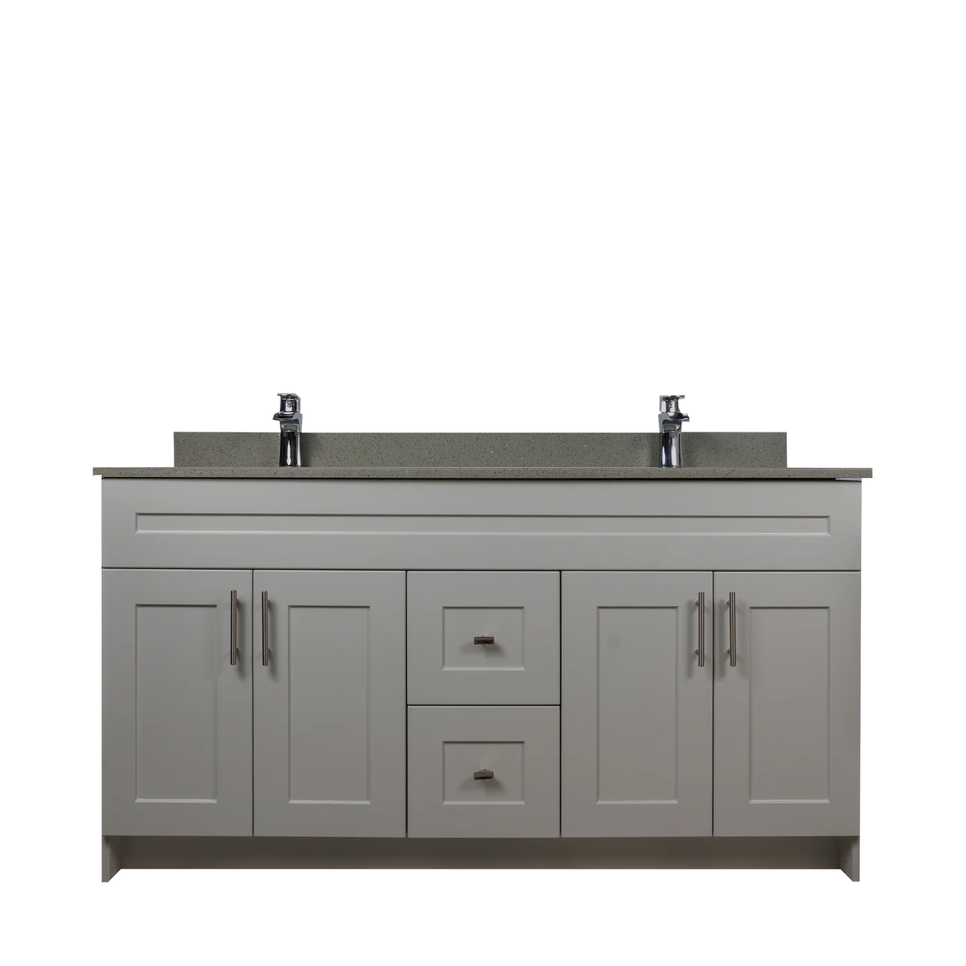 60" MDF Double Sink Vanity - Shaker Style