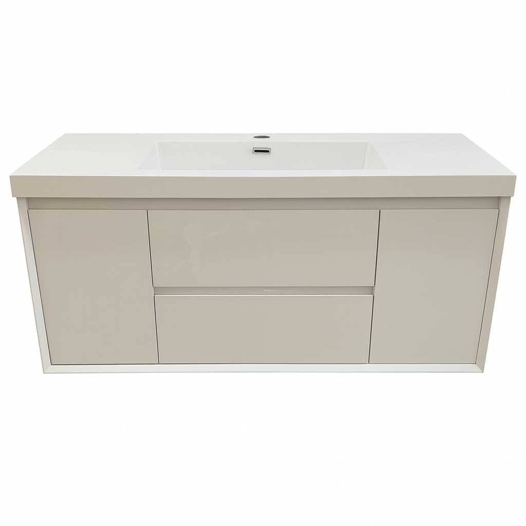 48" Floating Single Sink Vanity With Two Doors and Two Drawers