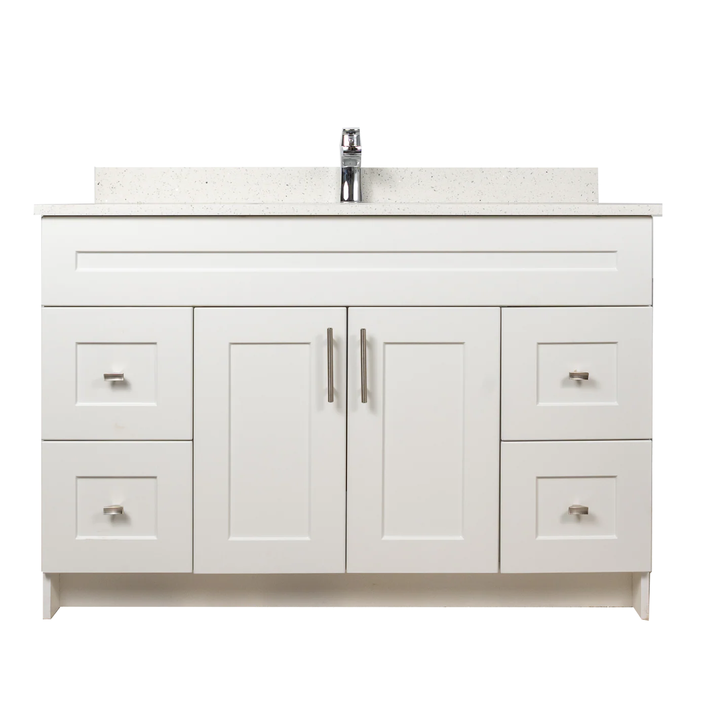 48" MDF Vanity With Drawers - Shaker Style